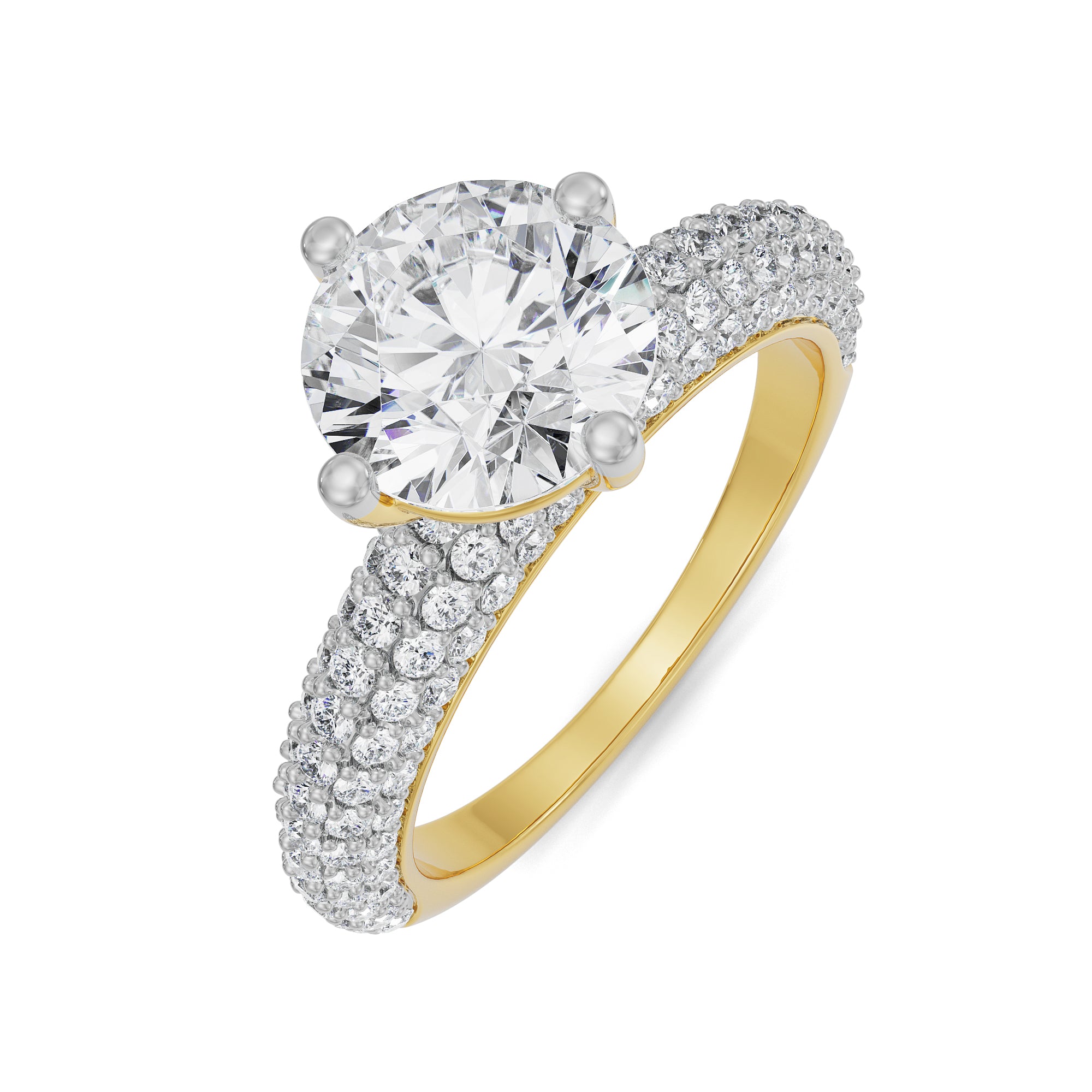 Drizzle Diamond Band Top View