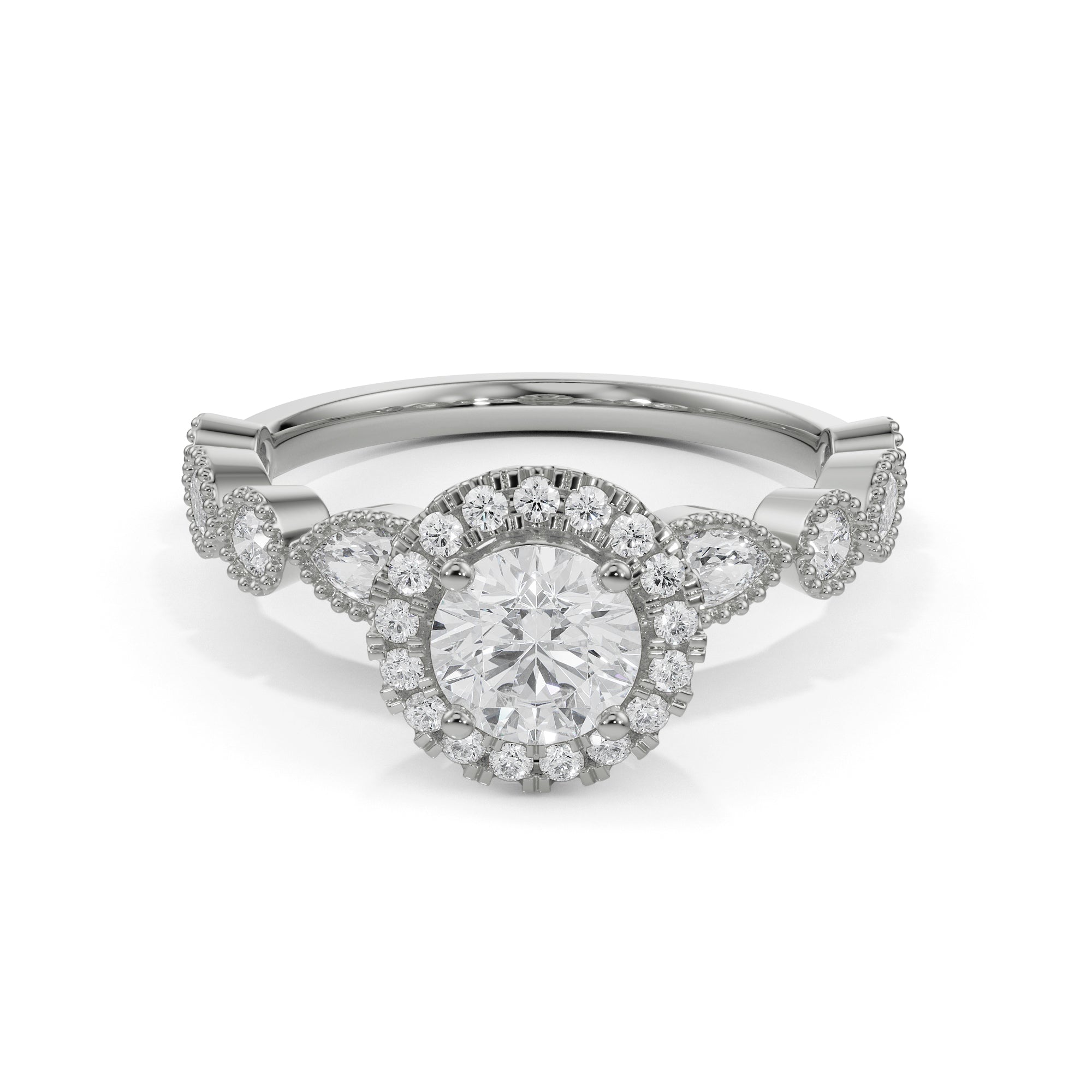 Opa Solitaire Diamond Ring Front View