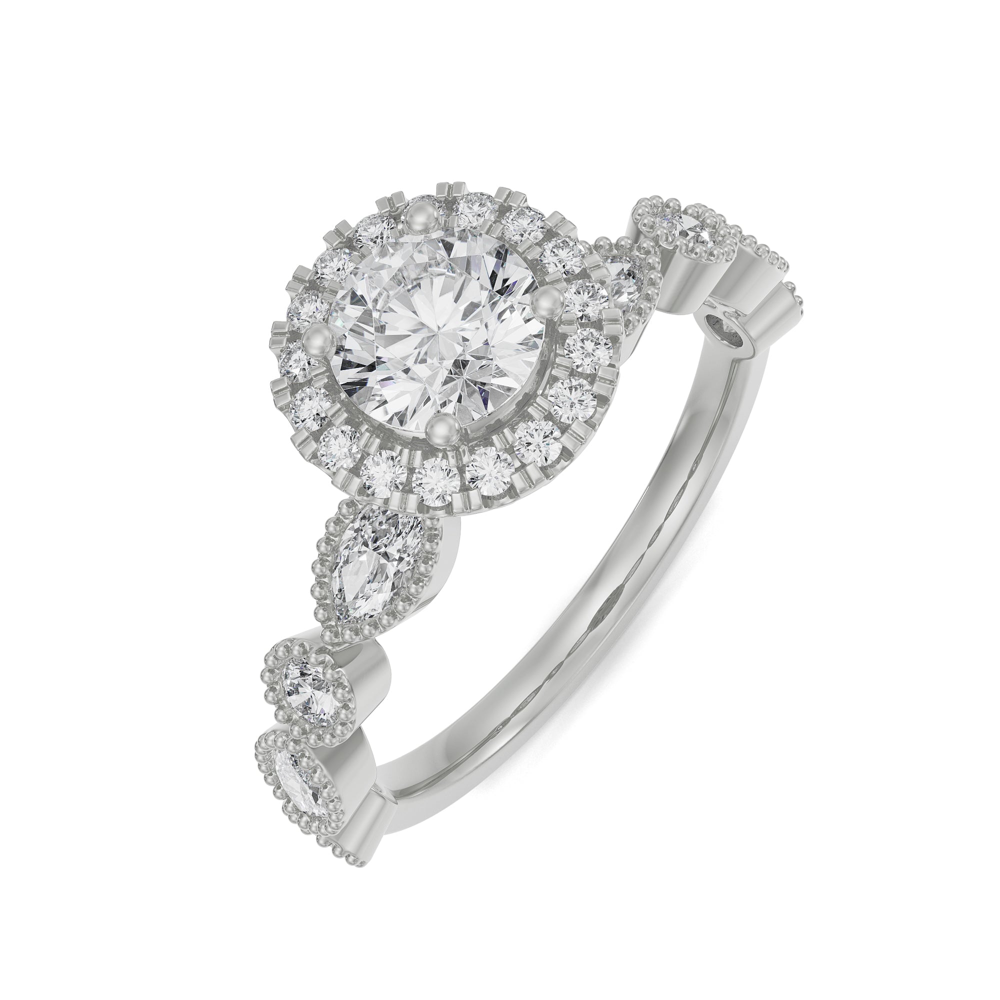 Opa Solitaire Diamond Ring Top View