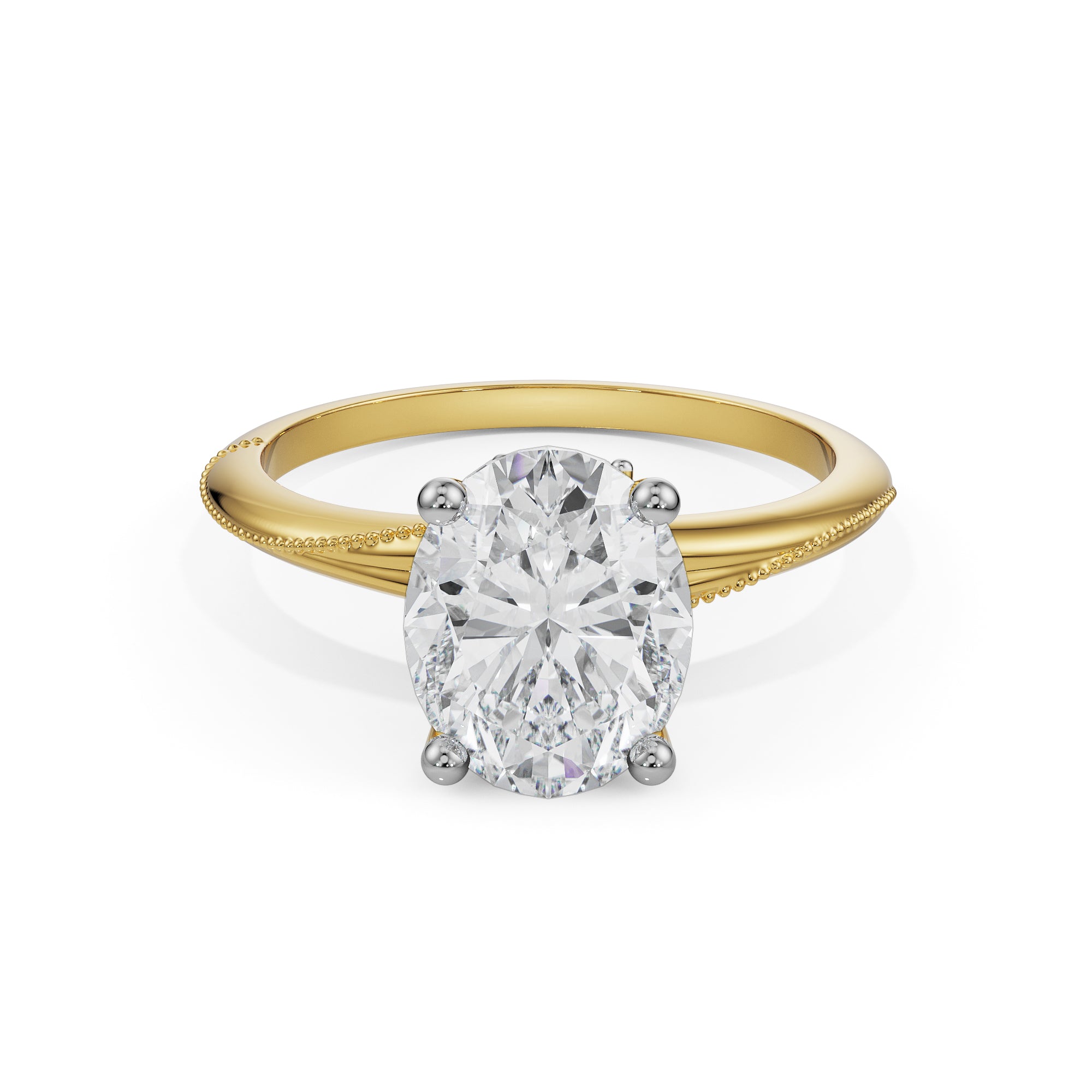 Twisted Garland Diamond Ring Front View