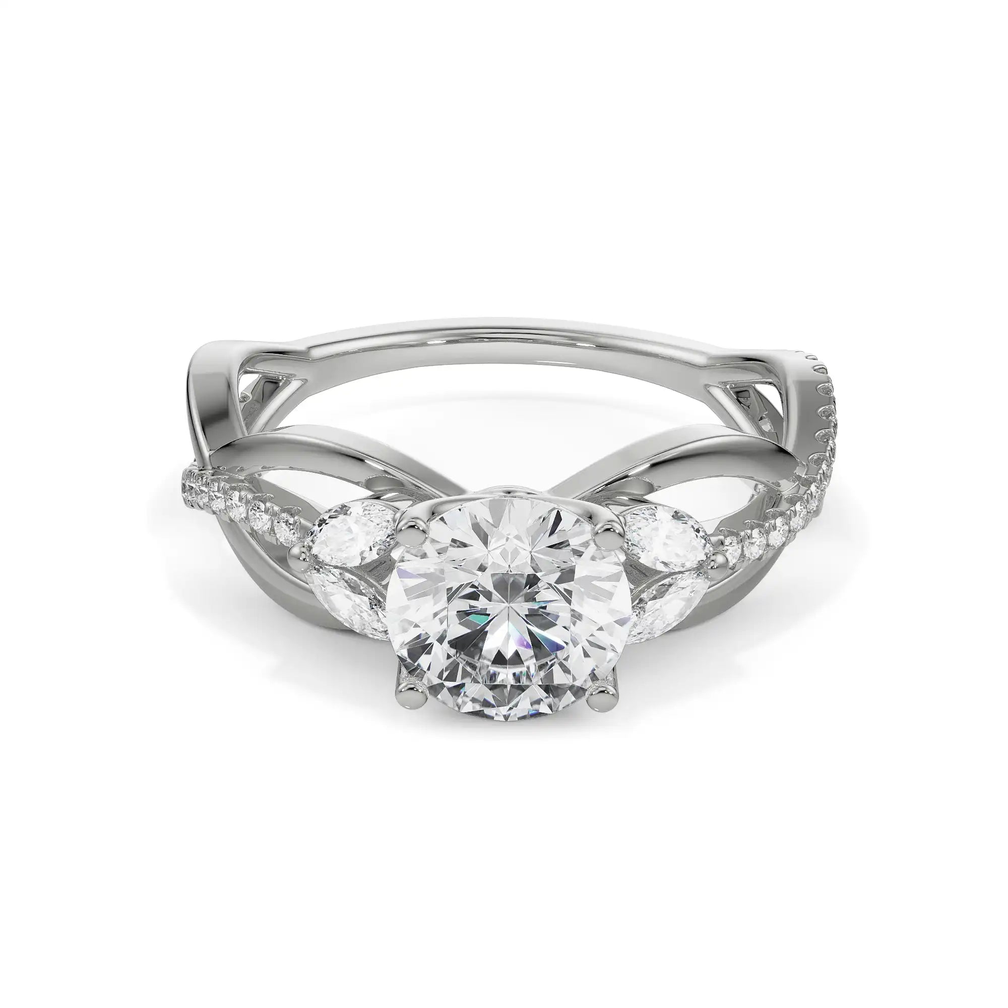 Blossom Brilliant Engagement Ring Front View