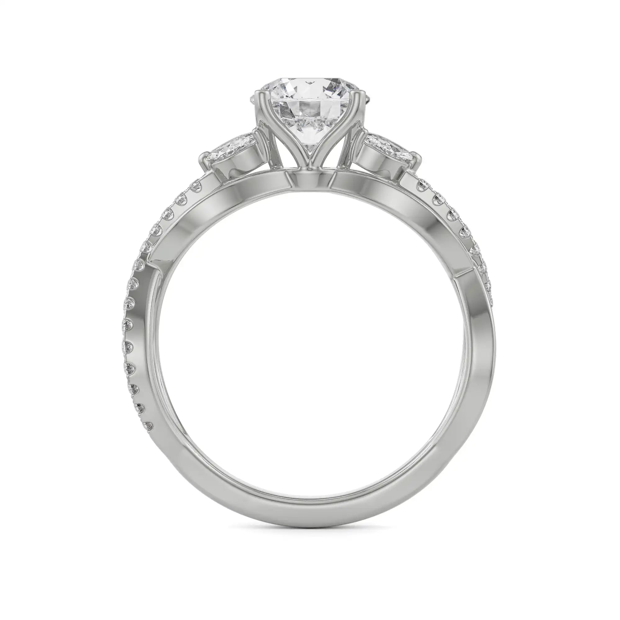 Blossom Brilliant Engagement Ring Back View