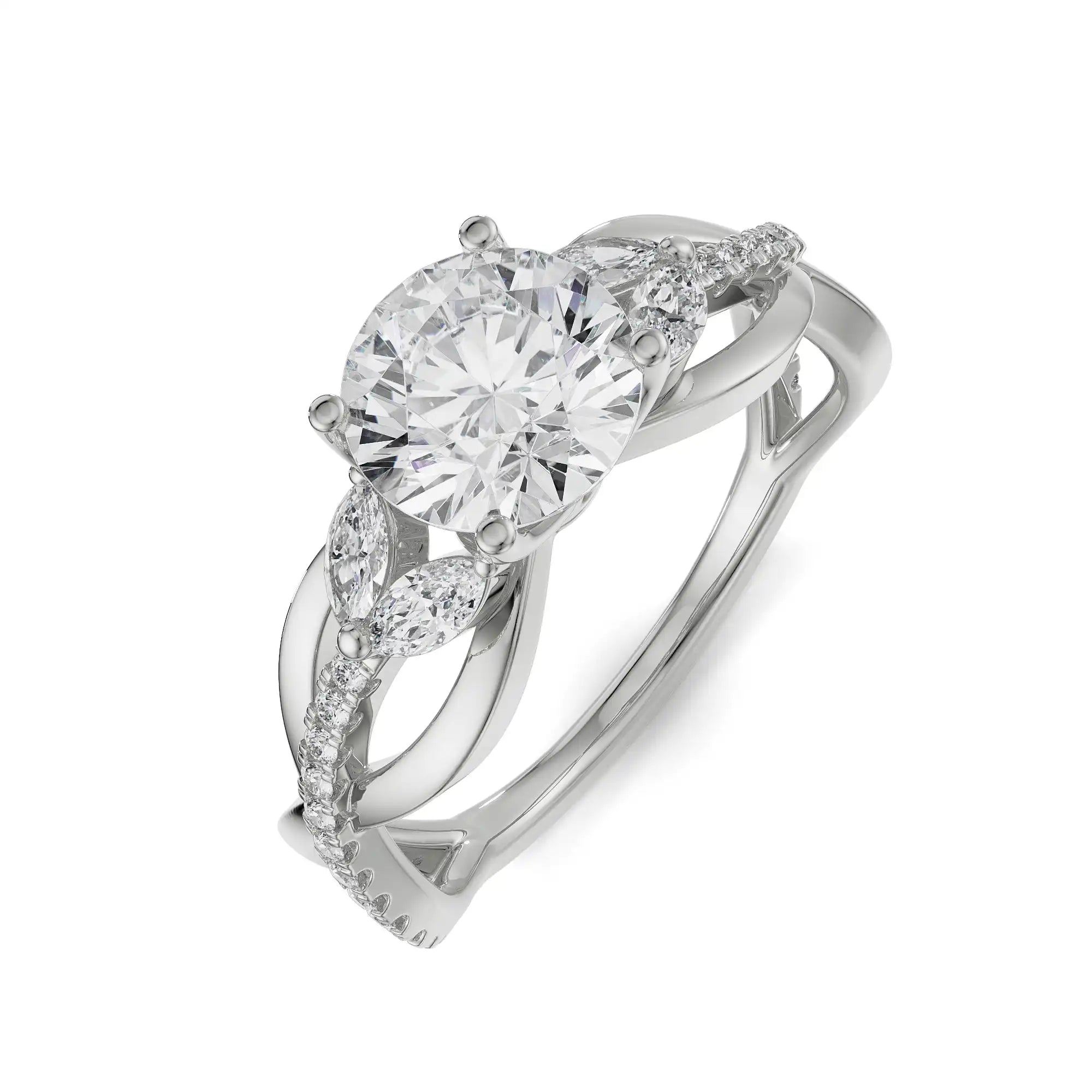 Blossom Brilliant Engagement Ring Top view