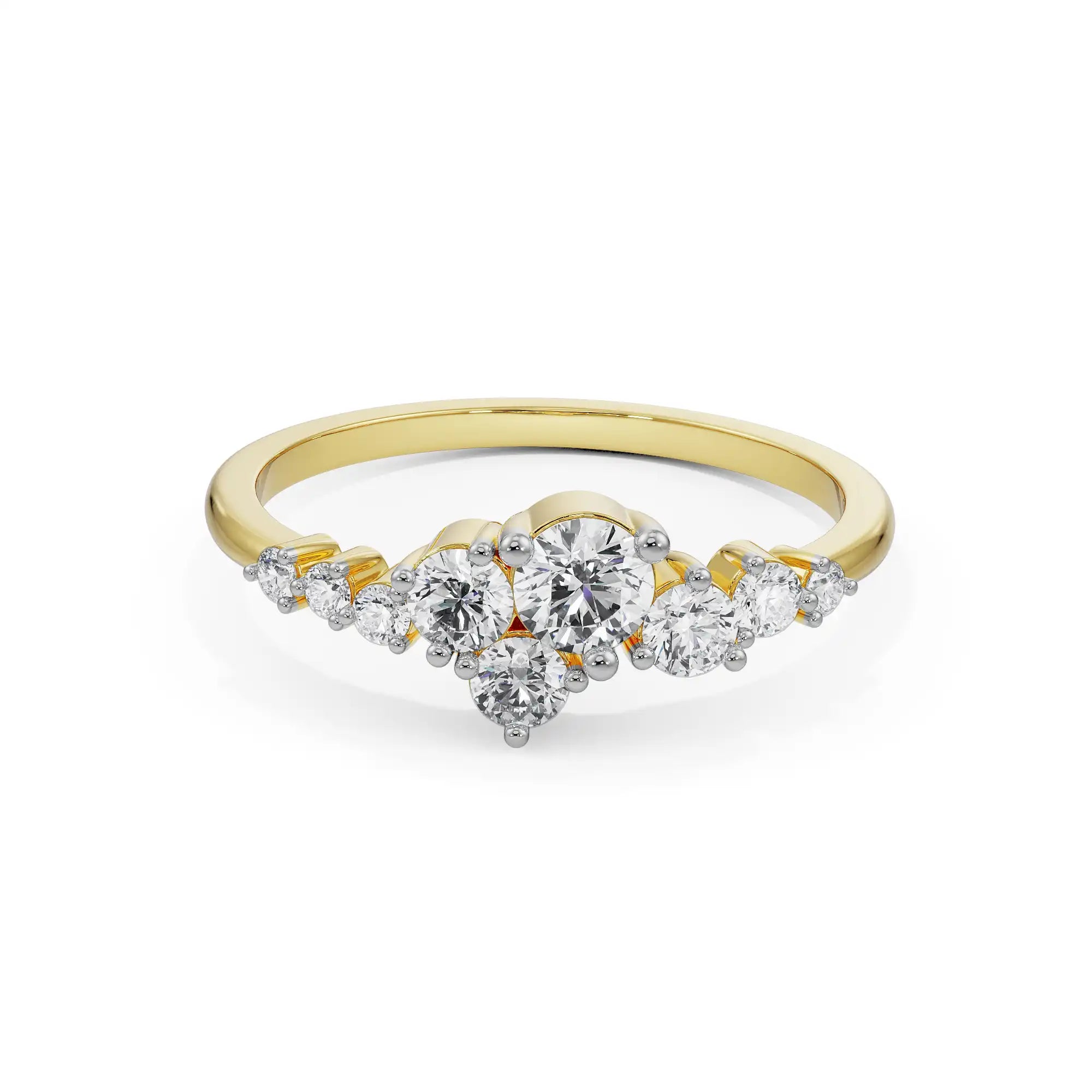 Artistic Flair Diamond Ring Front View