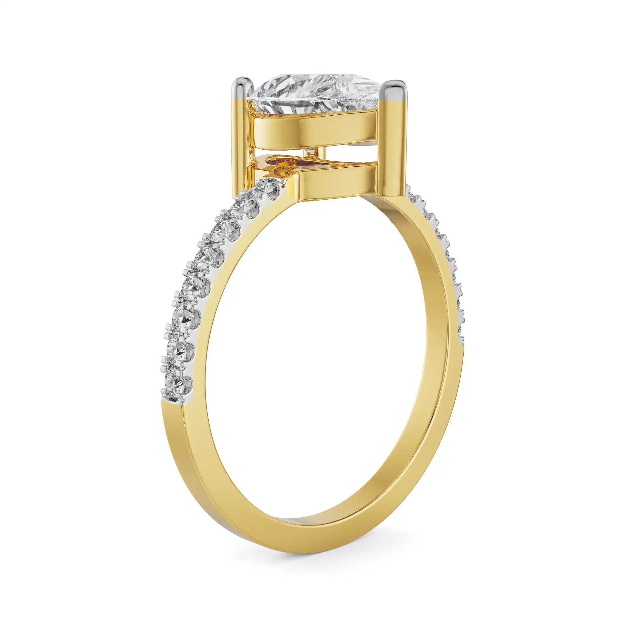 Love's Embrace Ring Side View