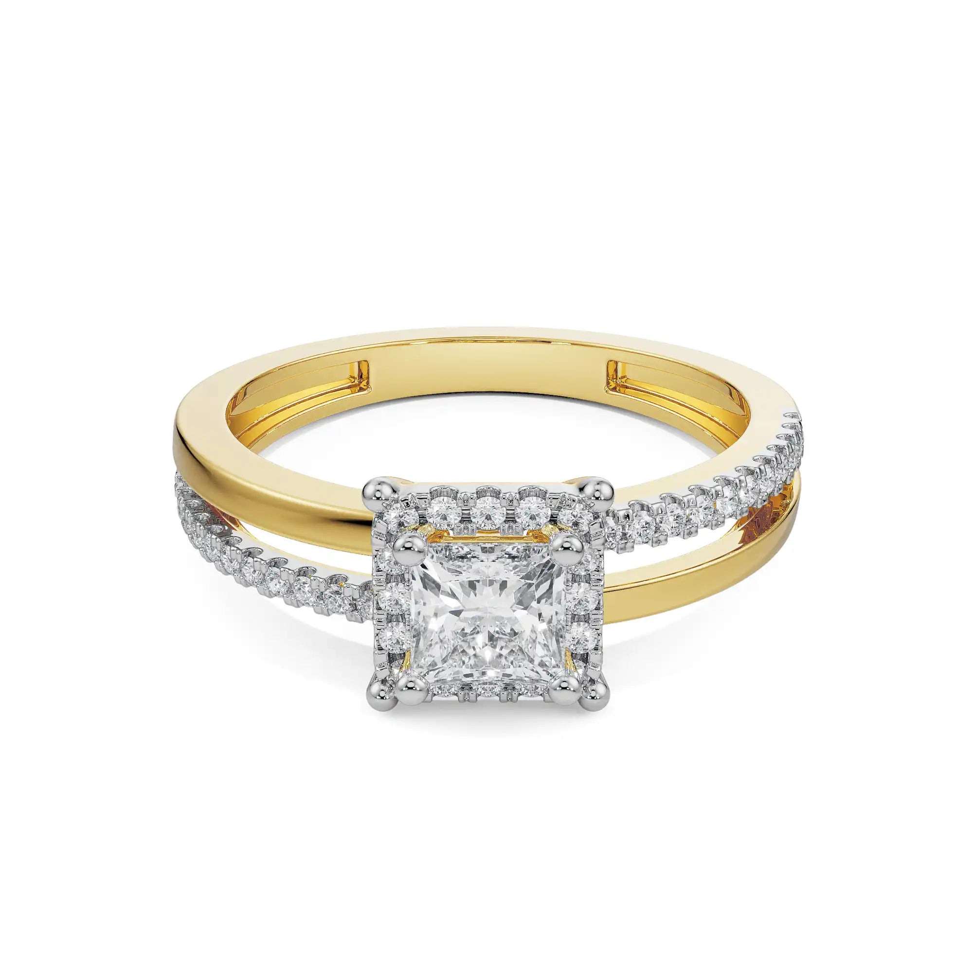 Camila Diamond Ring Front View in 9KT