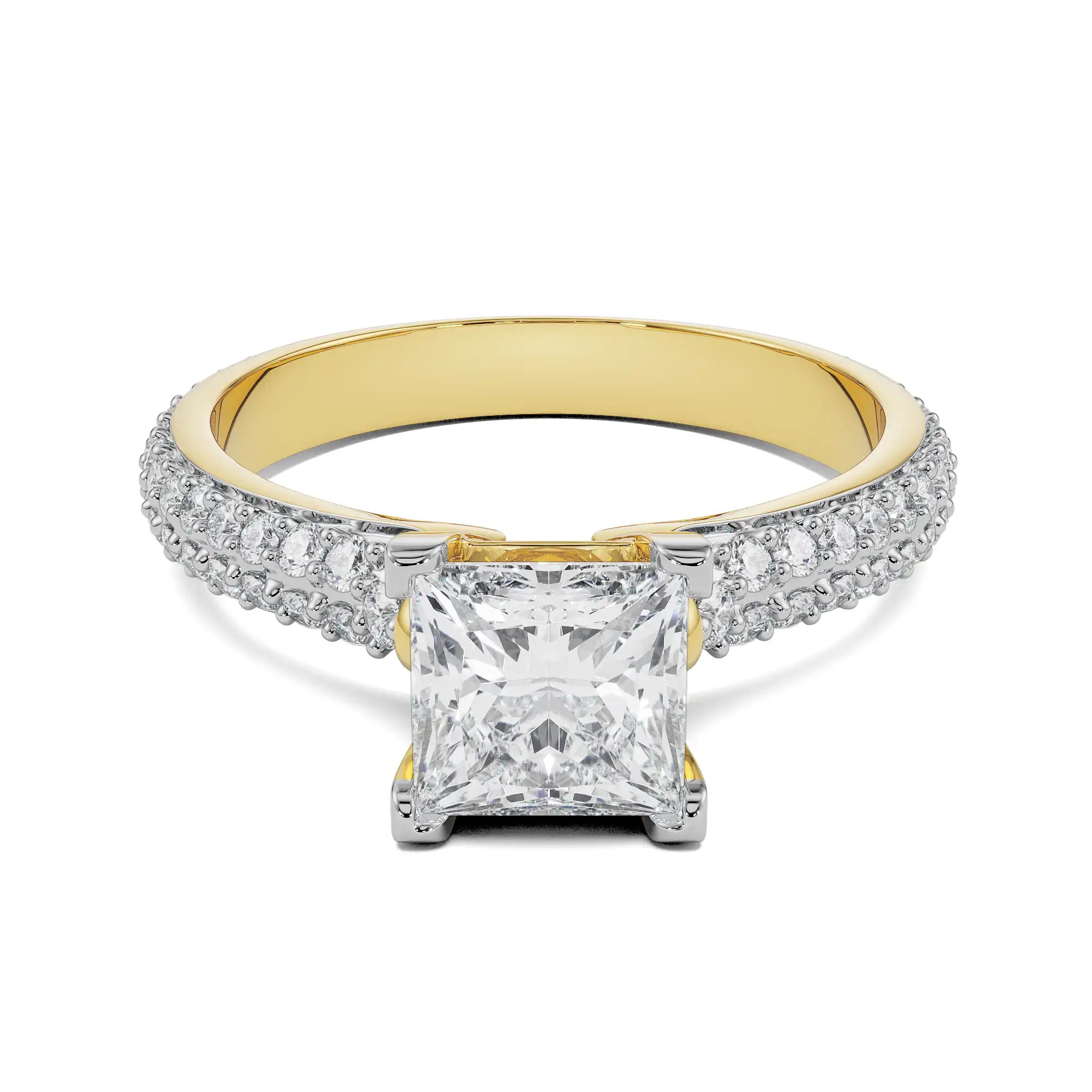 Isla Engagement Diamond Ring Front View in 9KT
