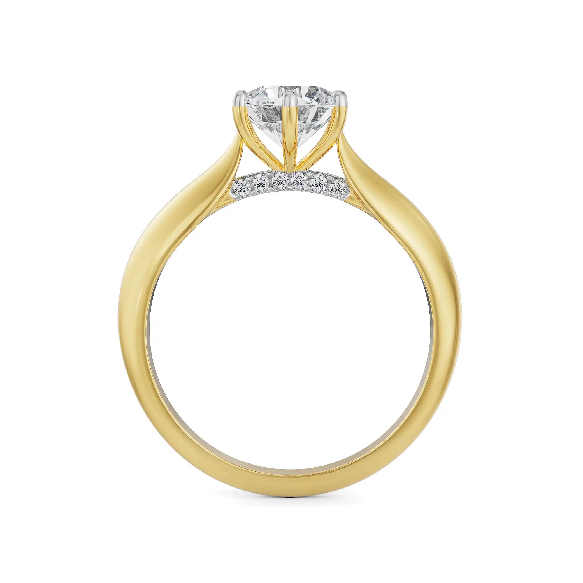 Luna Round Lab Diamond Solitaire Ring_in-stock