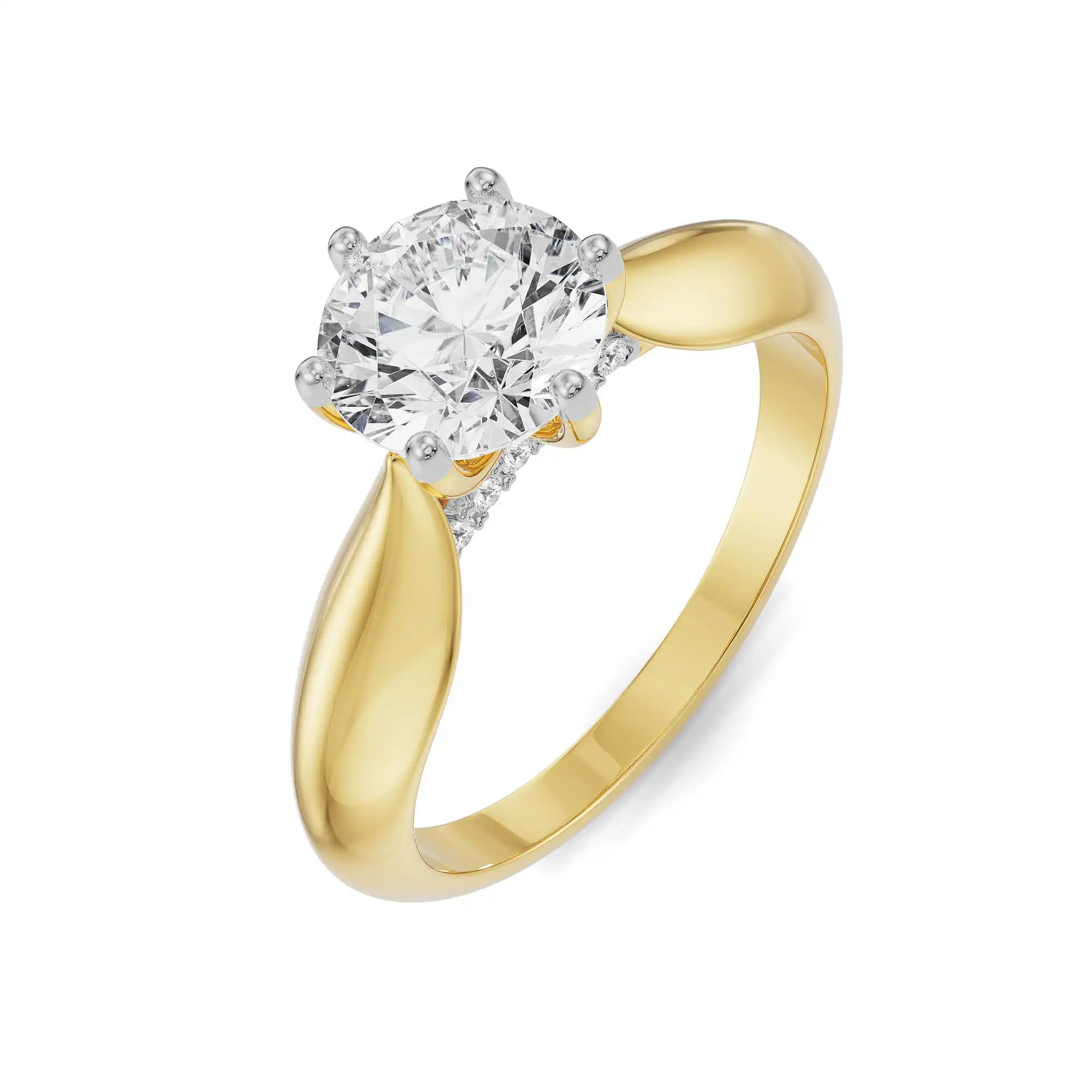 Luna Round Lab Diamond Solitaire Ring_in-stock