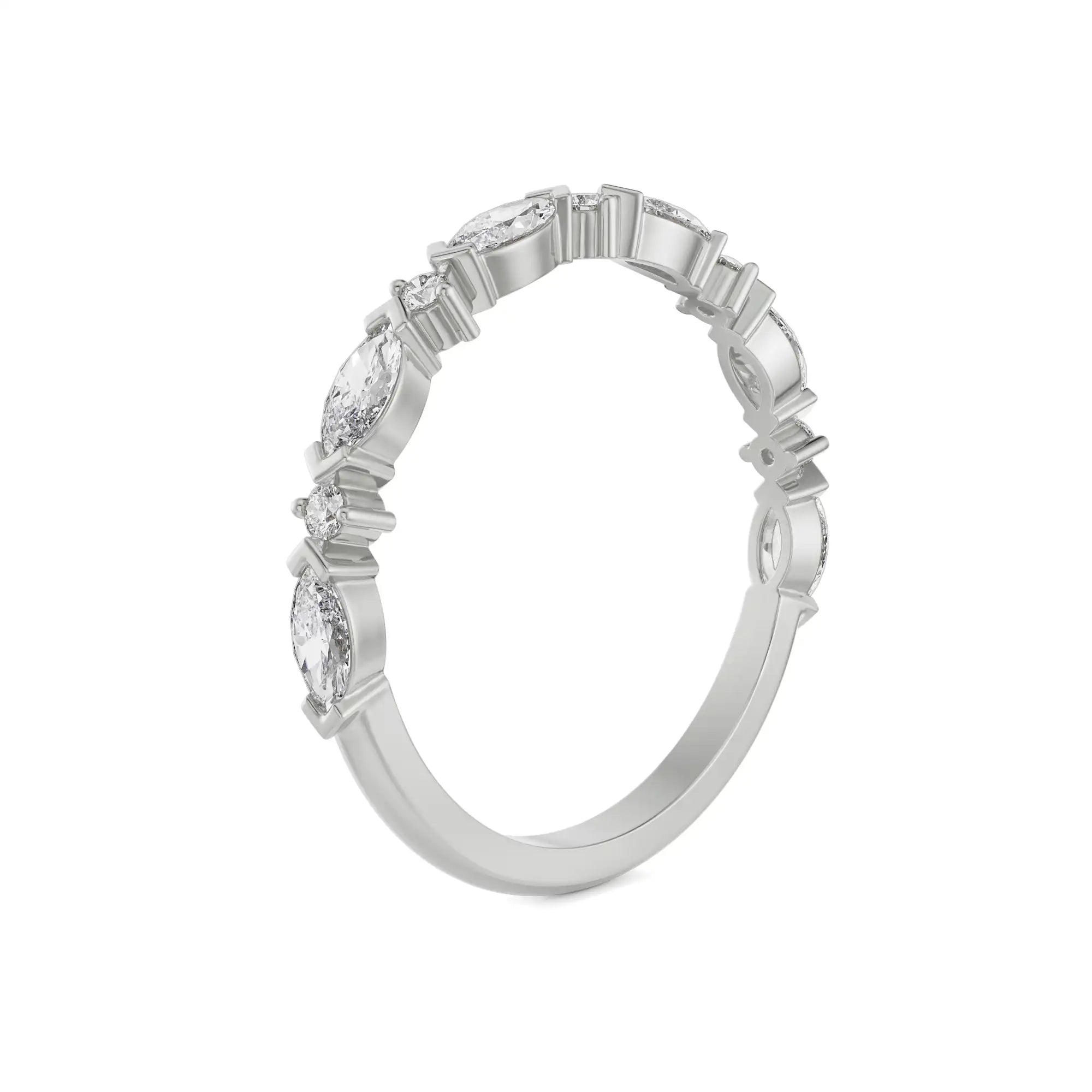 Majestic Marquise Diamond Band Side View