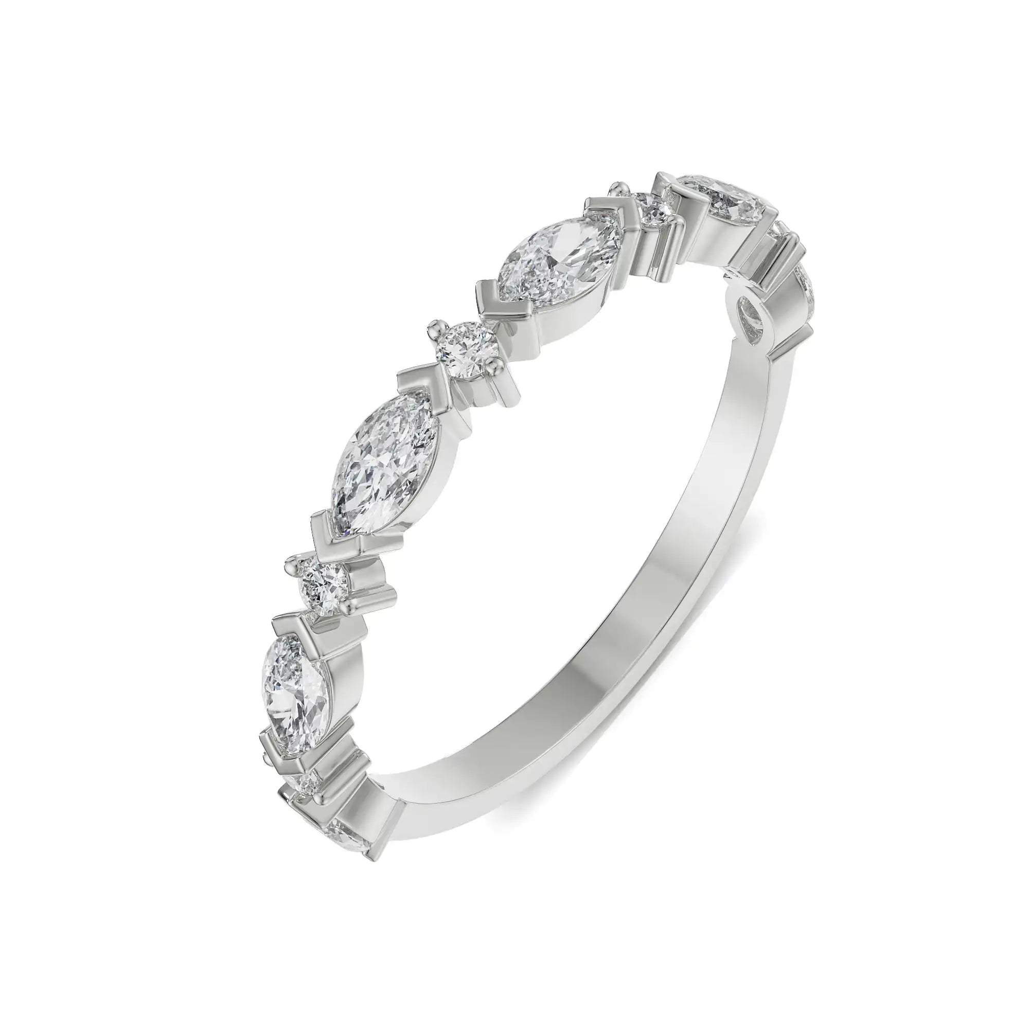 Majestic Marquise Diamond Band Top View