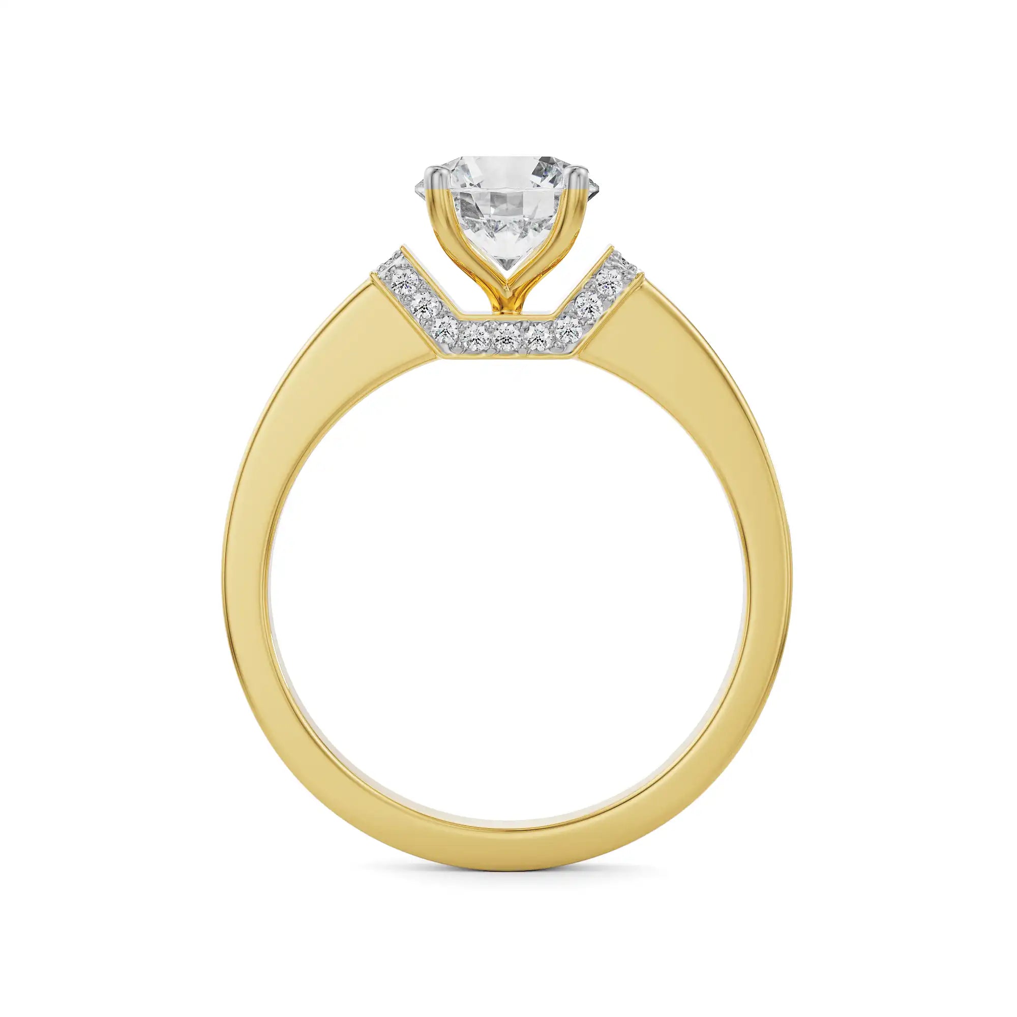 Sienna Round Diamond Ring Back View
