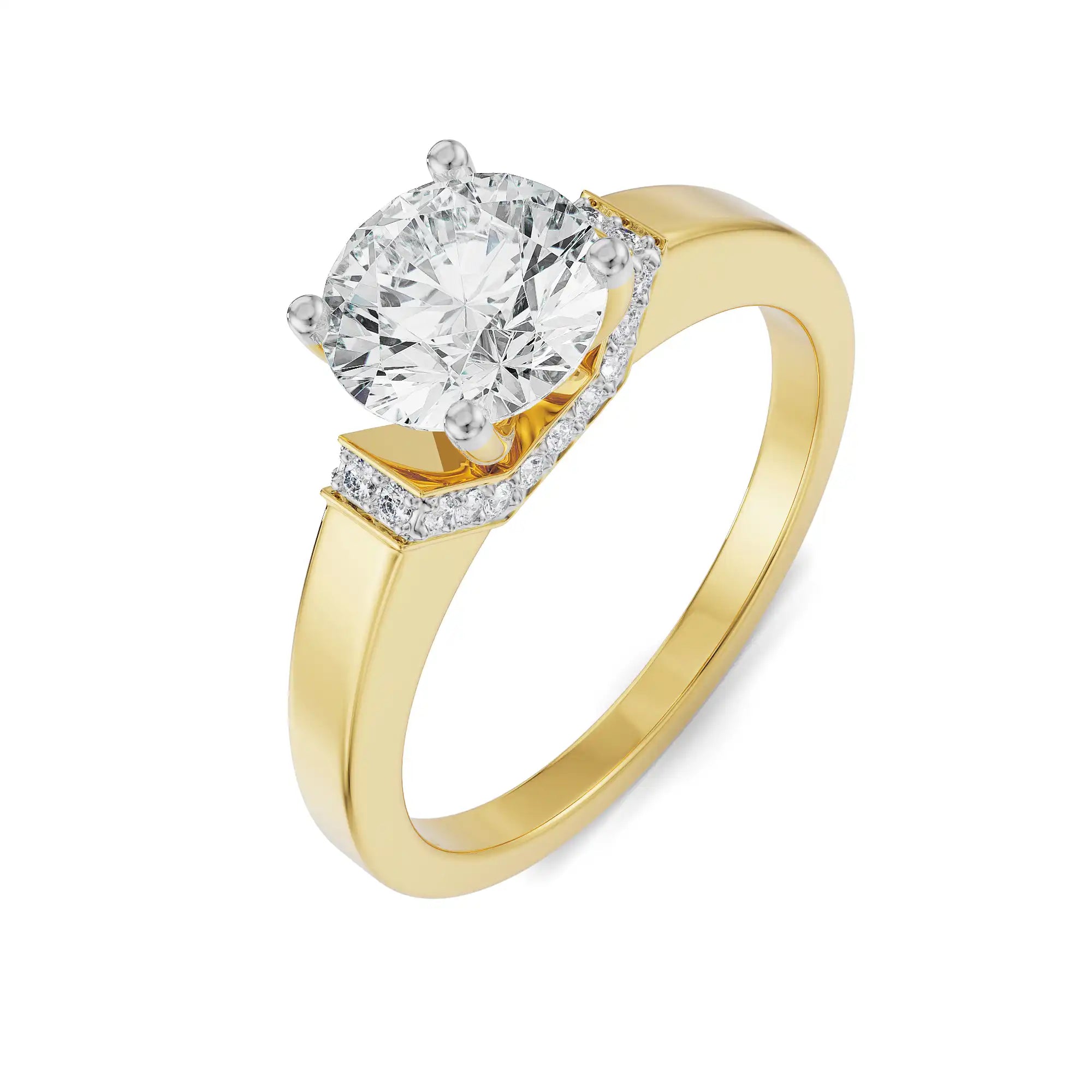 Sienna Round Diamond Ring Top View