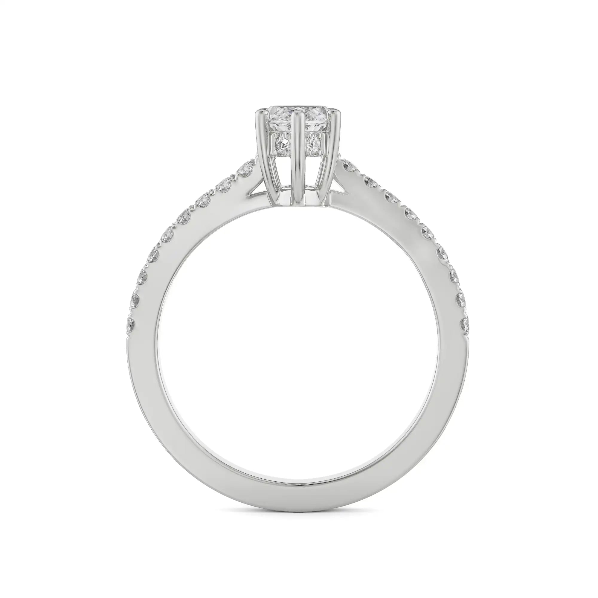 Sage Marquise Engagement Ring Back View