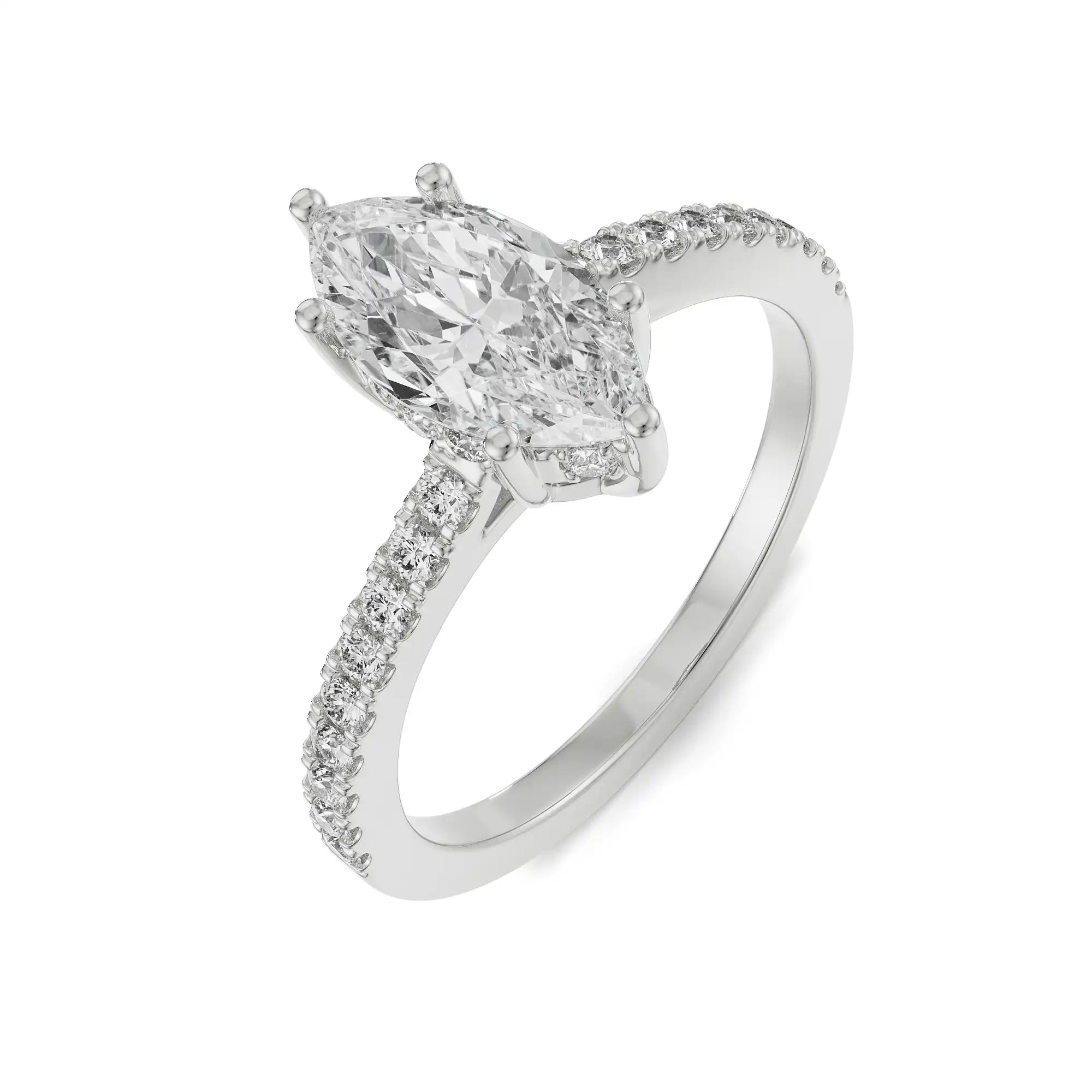 Sage Marquise Engagement Ring Top View