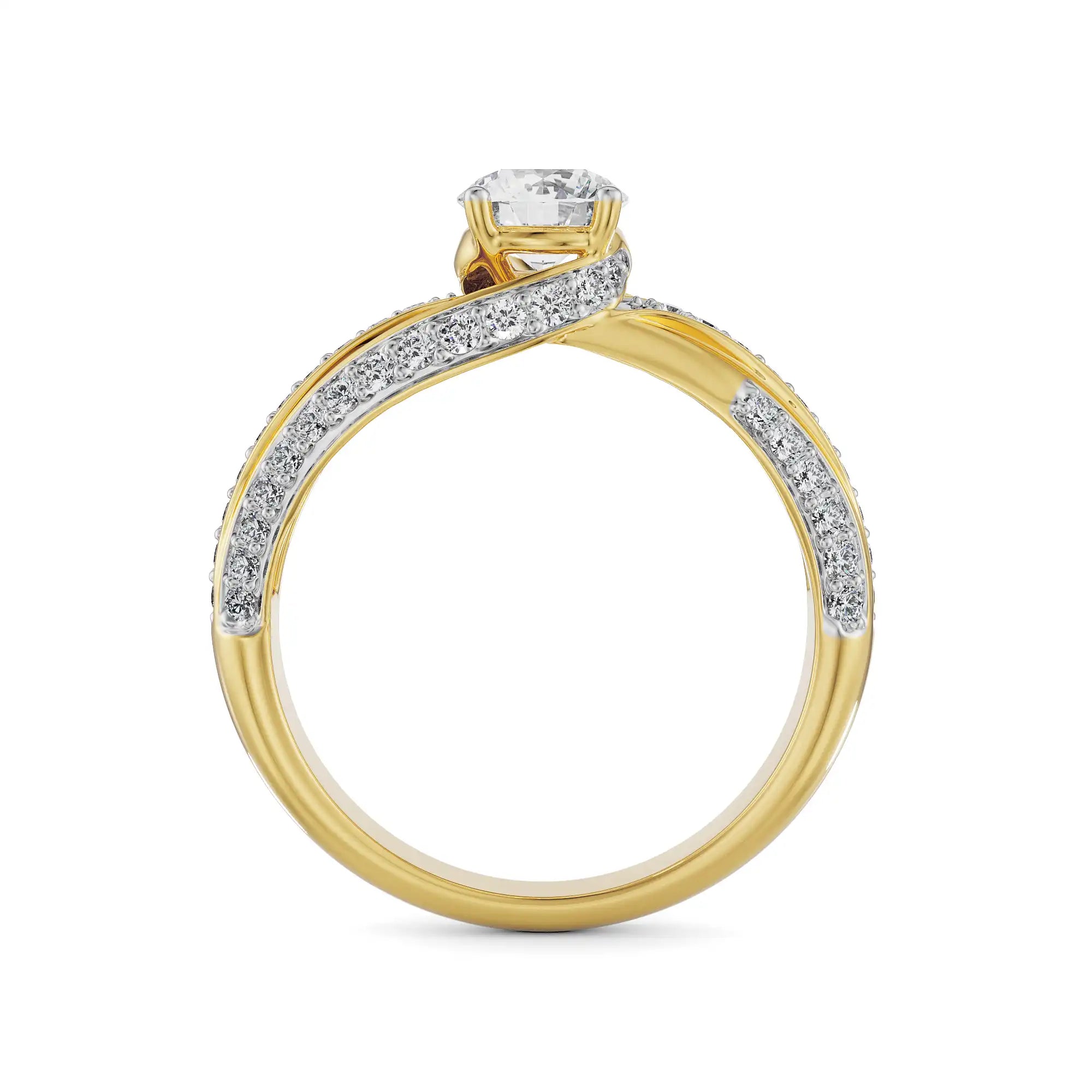 Beatrice Twisted Diamond Ring Back View