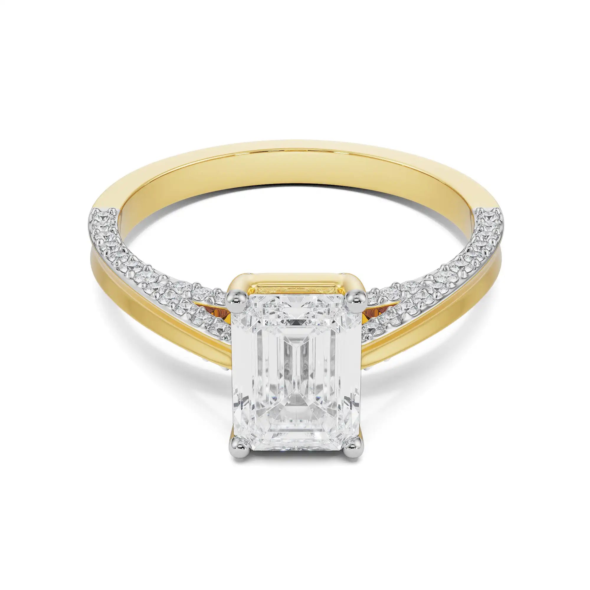 Valeria Emerald Diamond Ring Front View