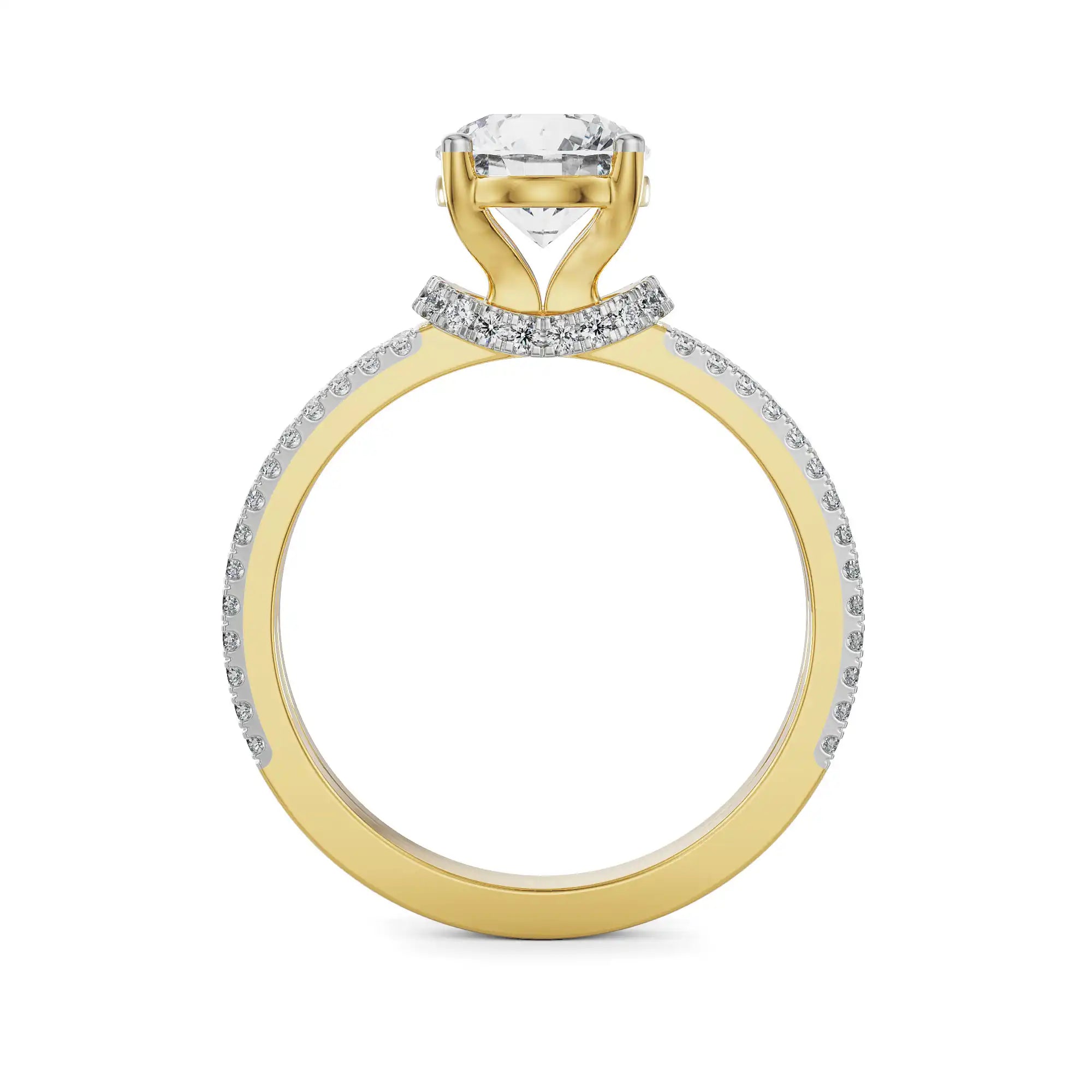 Elsie Round Engagement Ring Back View