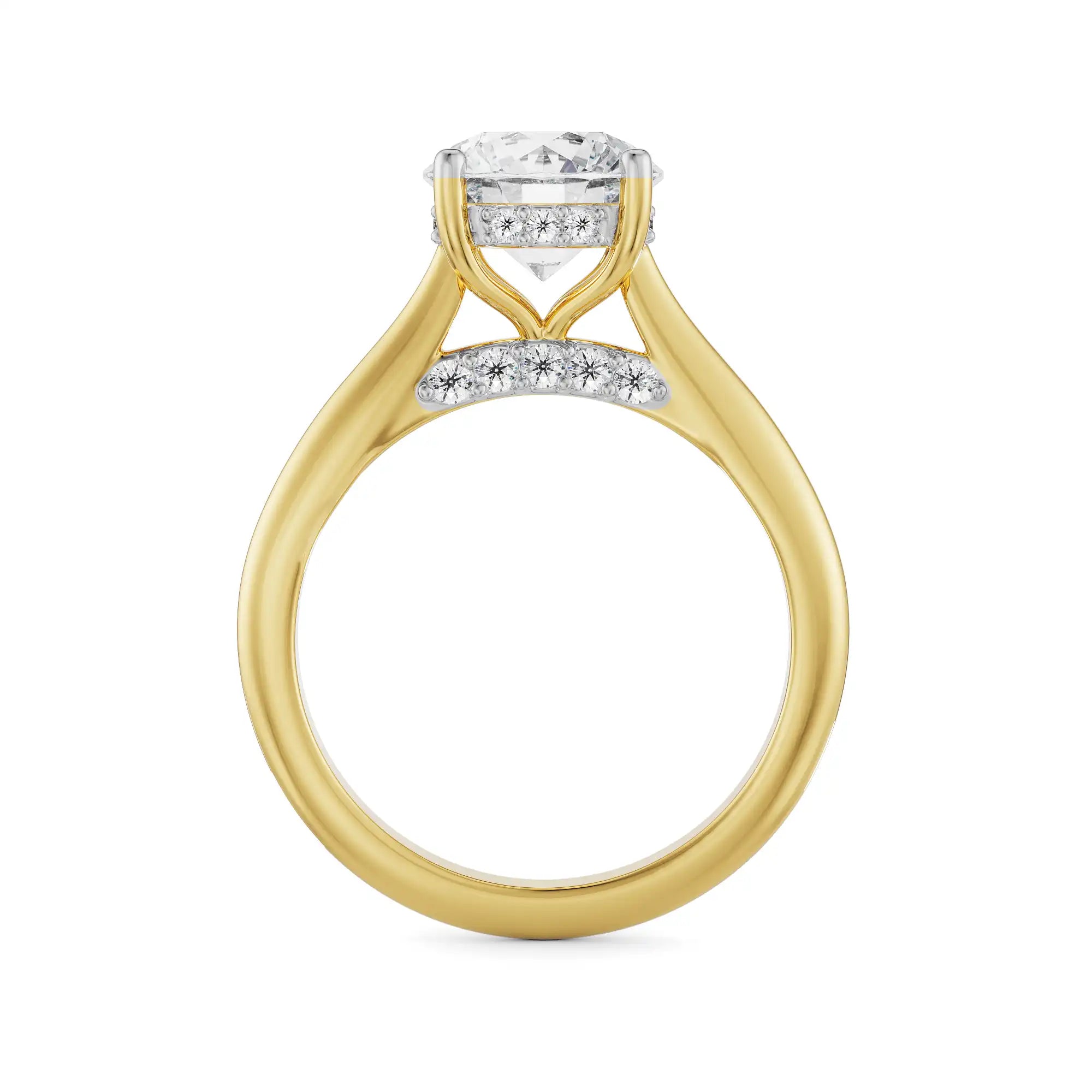 Jane Princess Cut Diamond Ring Back View