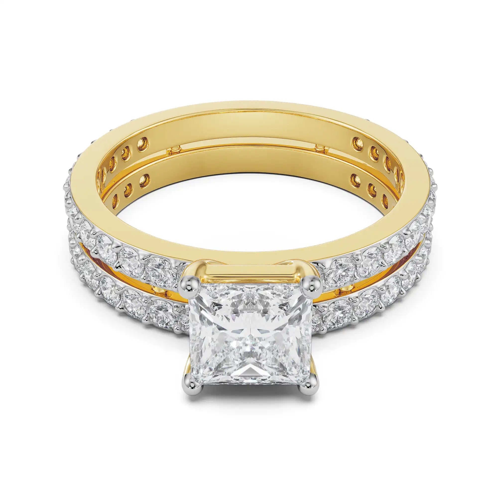 Jane Princess Cut Diamond Ring Front View