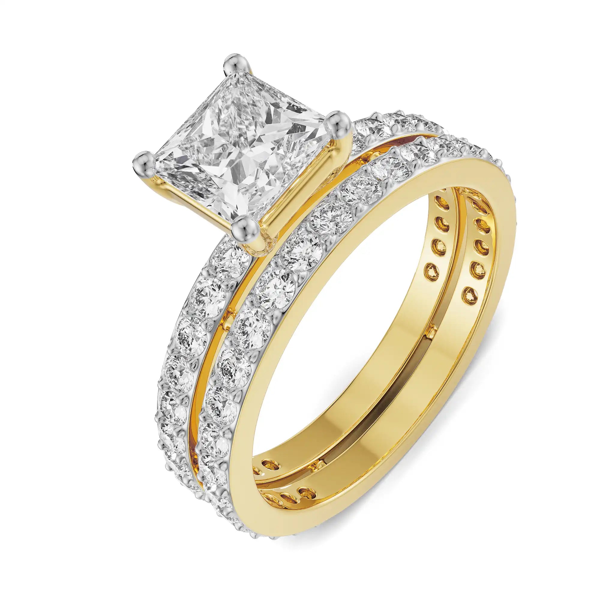 Jane Princess Cut Diamond Ring Top View