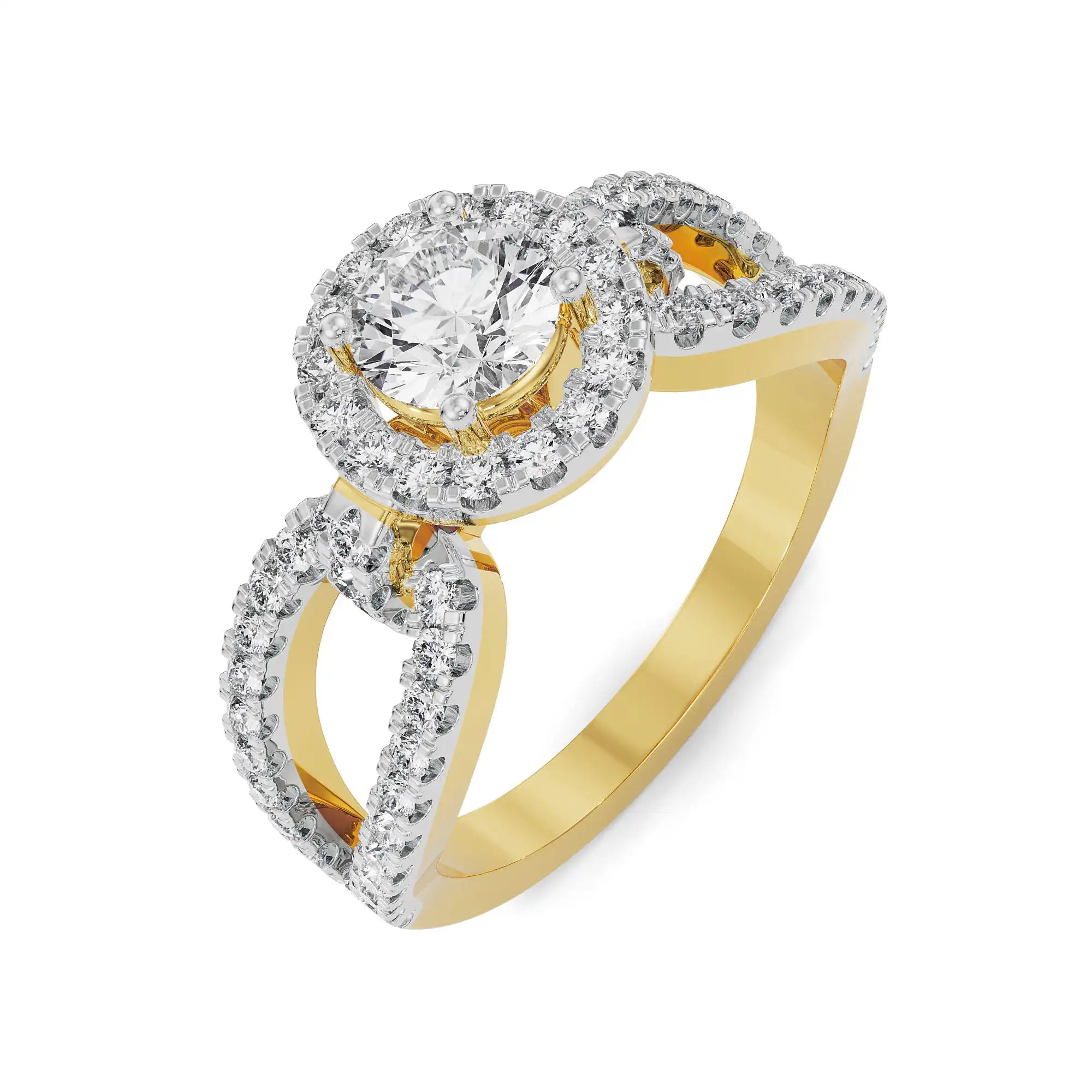 Hailey Hoop Engagement Ring Top View