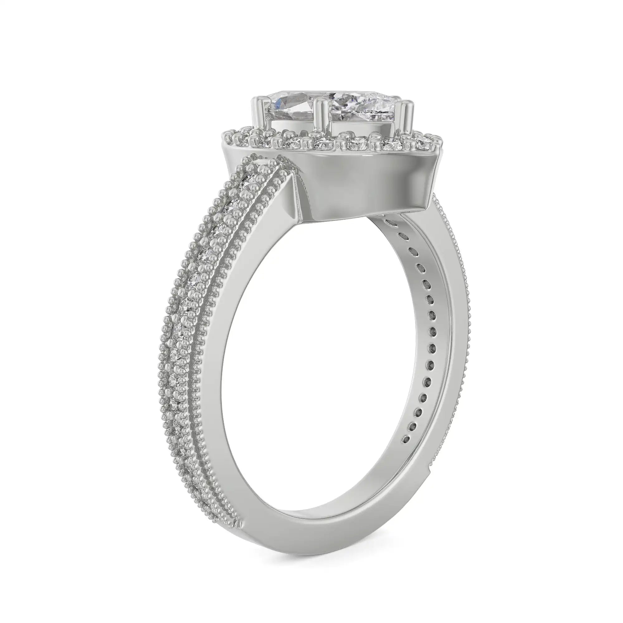 Majestic Marquise Engagement Ring Side View