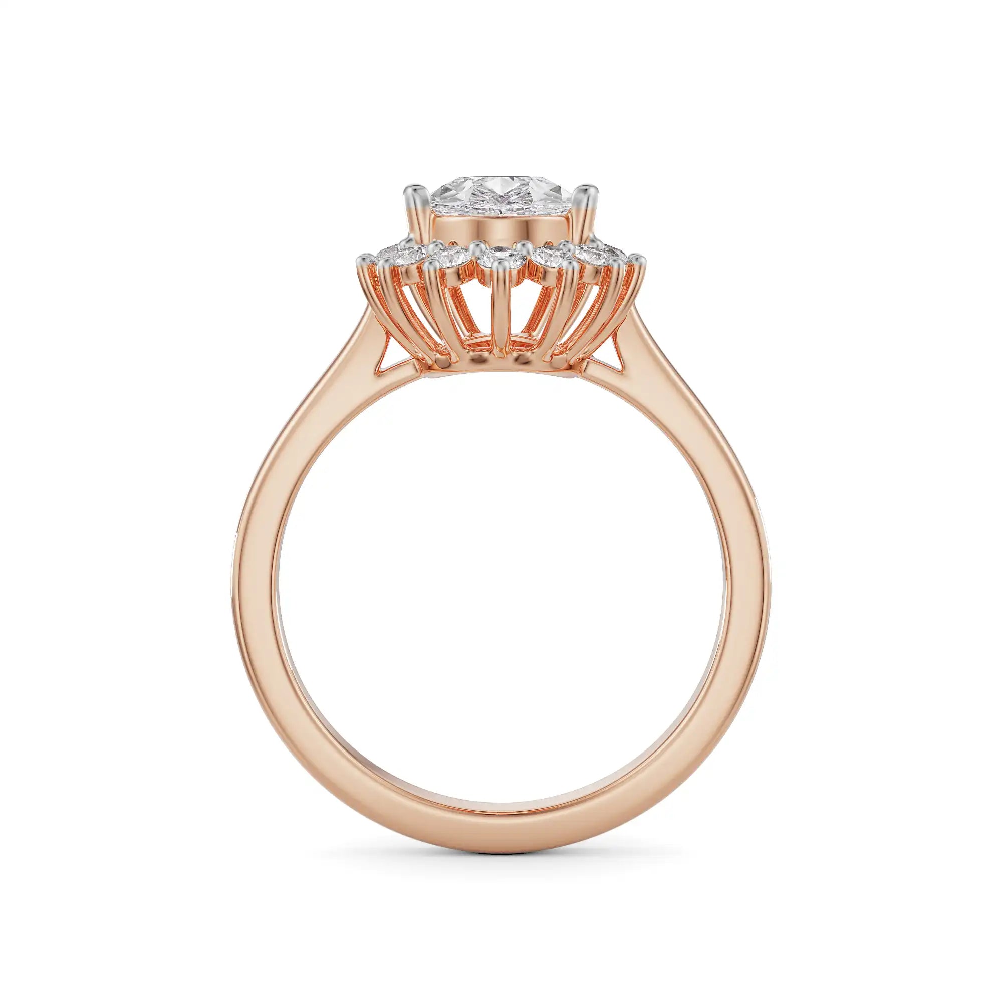 Regal Pear Engagement Ring Back View