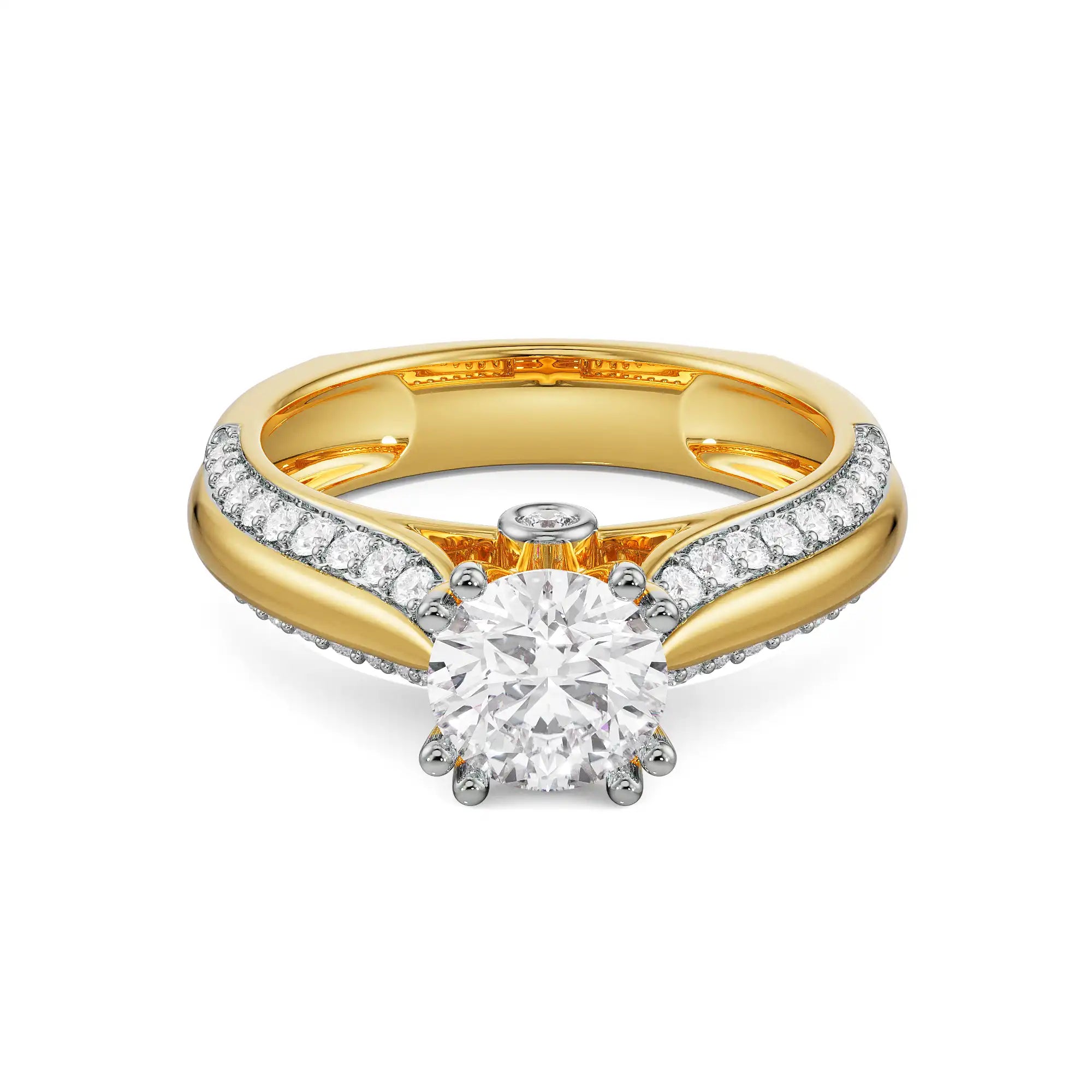 Harper Round Diamond Ring Front View