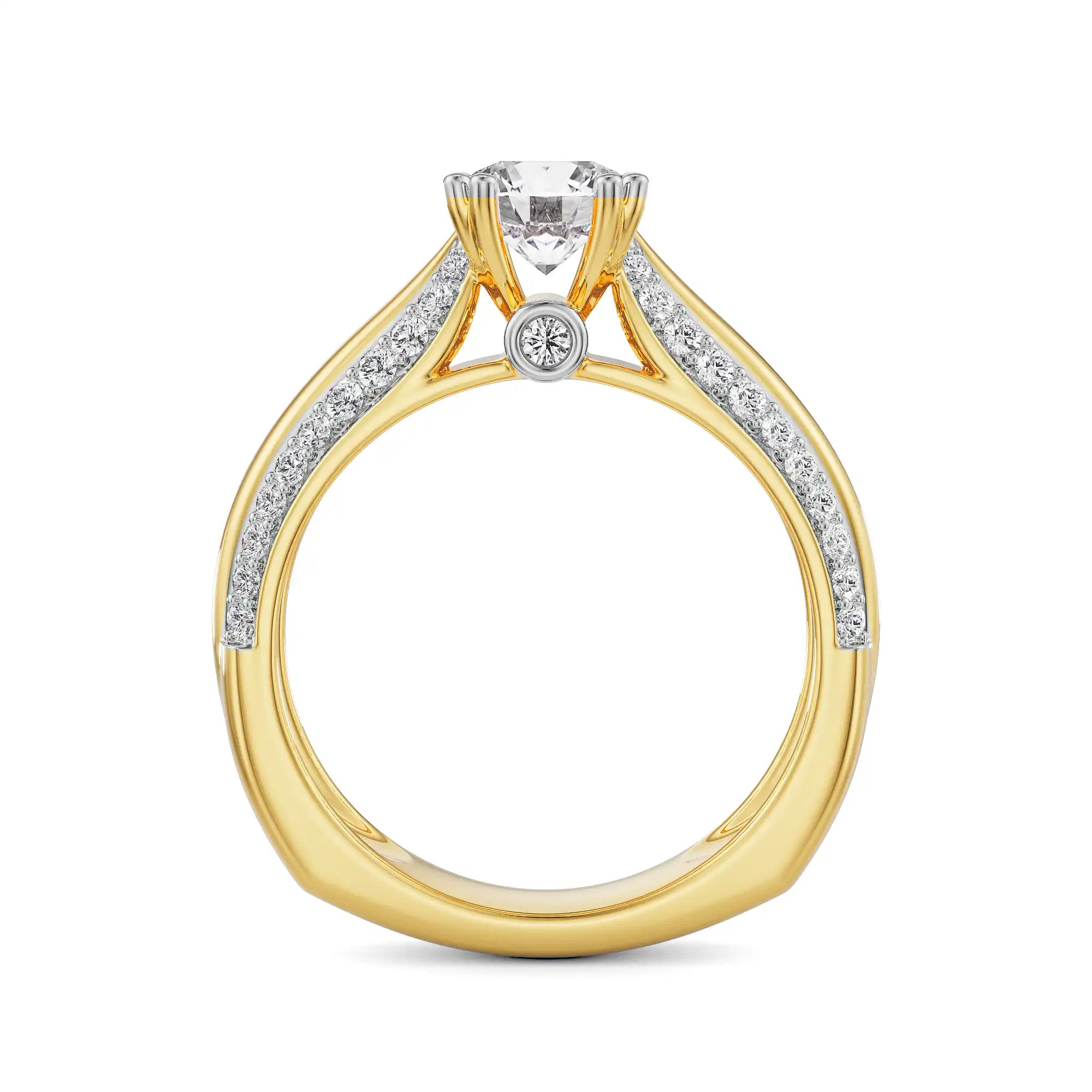 Harper Round Diamond Ring Back view
