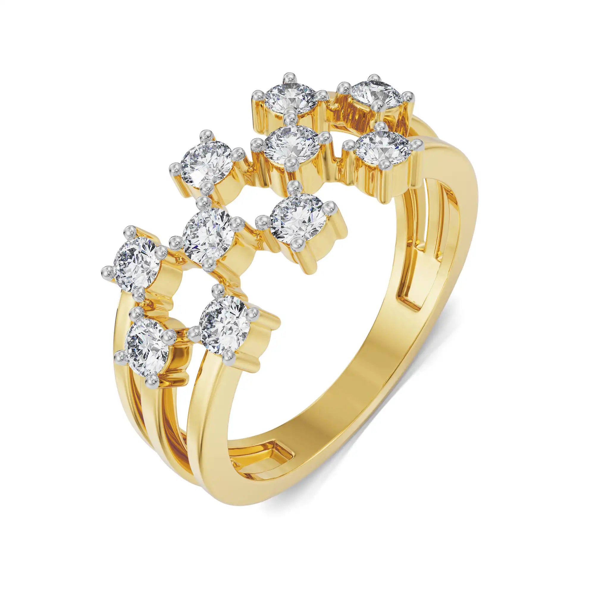 Scattered Diamond Band Top view