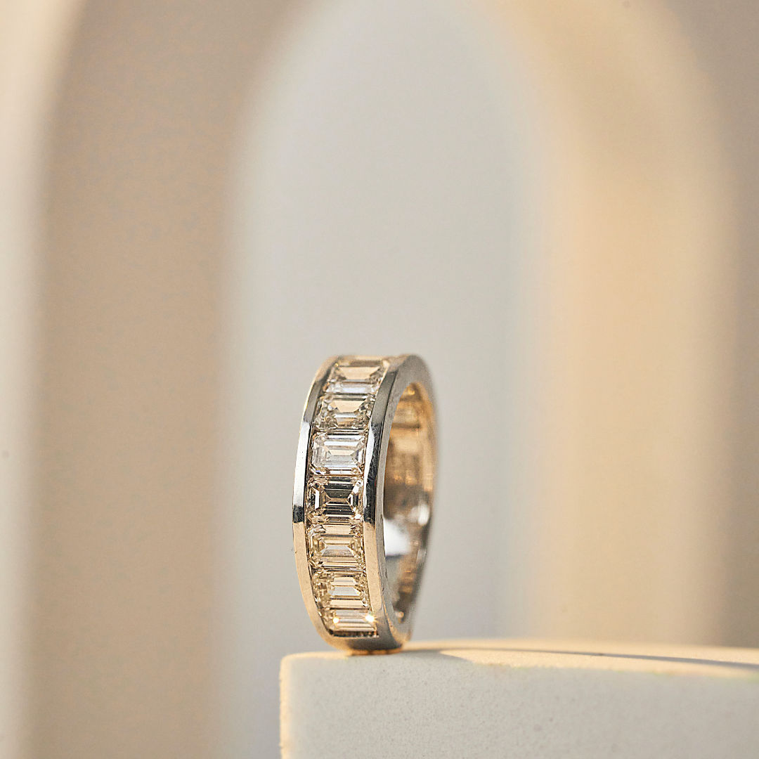 Emerald Eternity Lab Grown Diamond Band