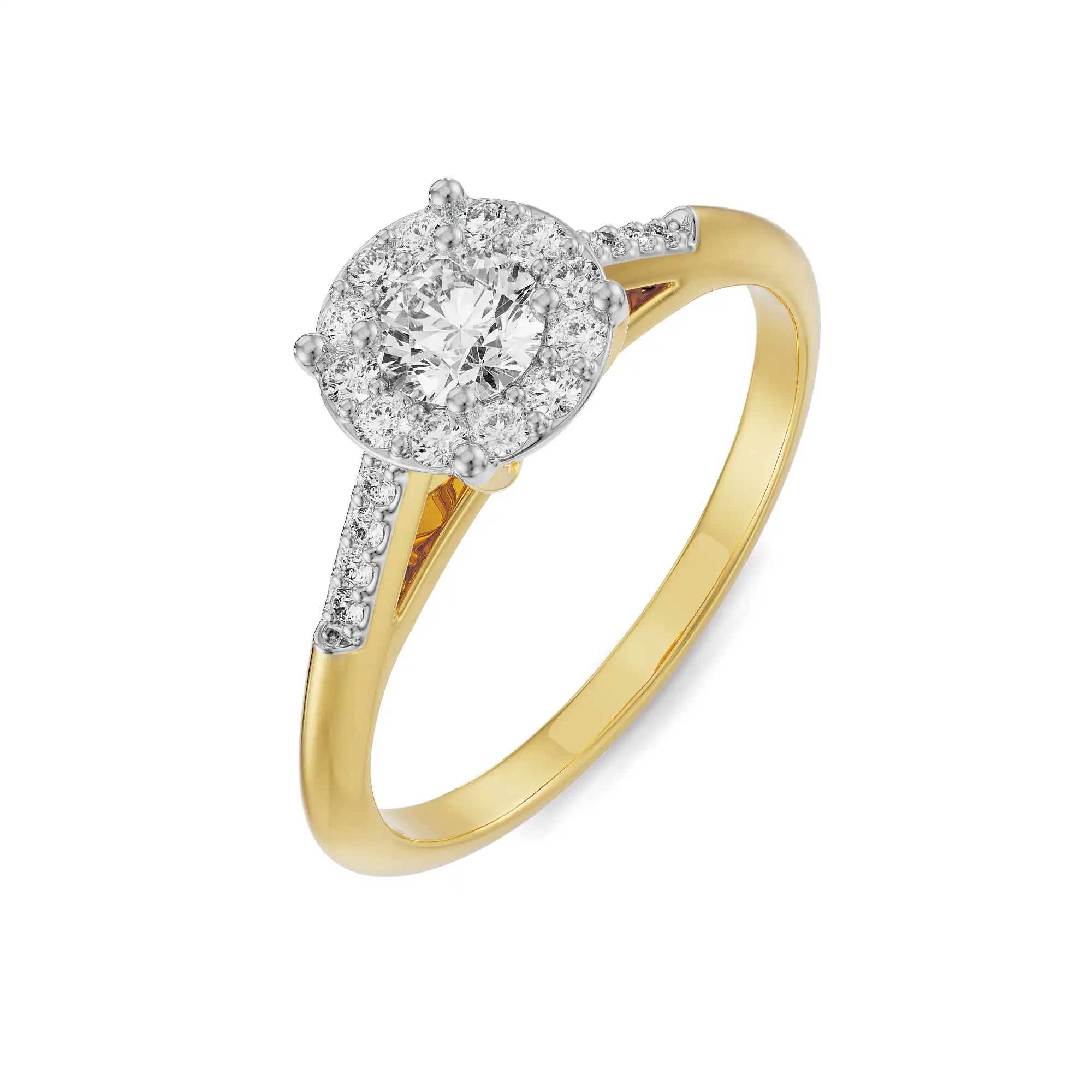 Shimmery Cluster Diamond Band Top View