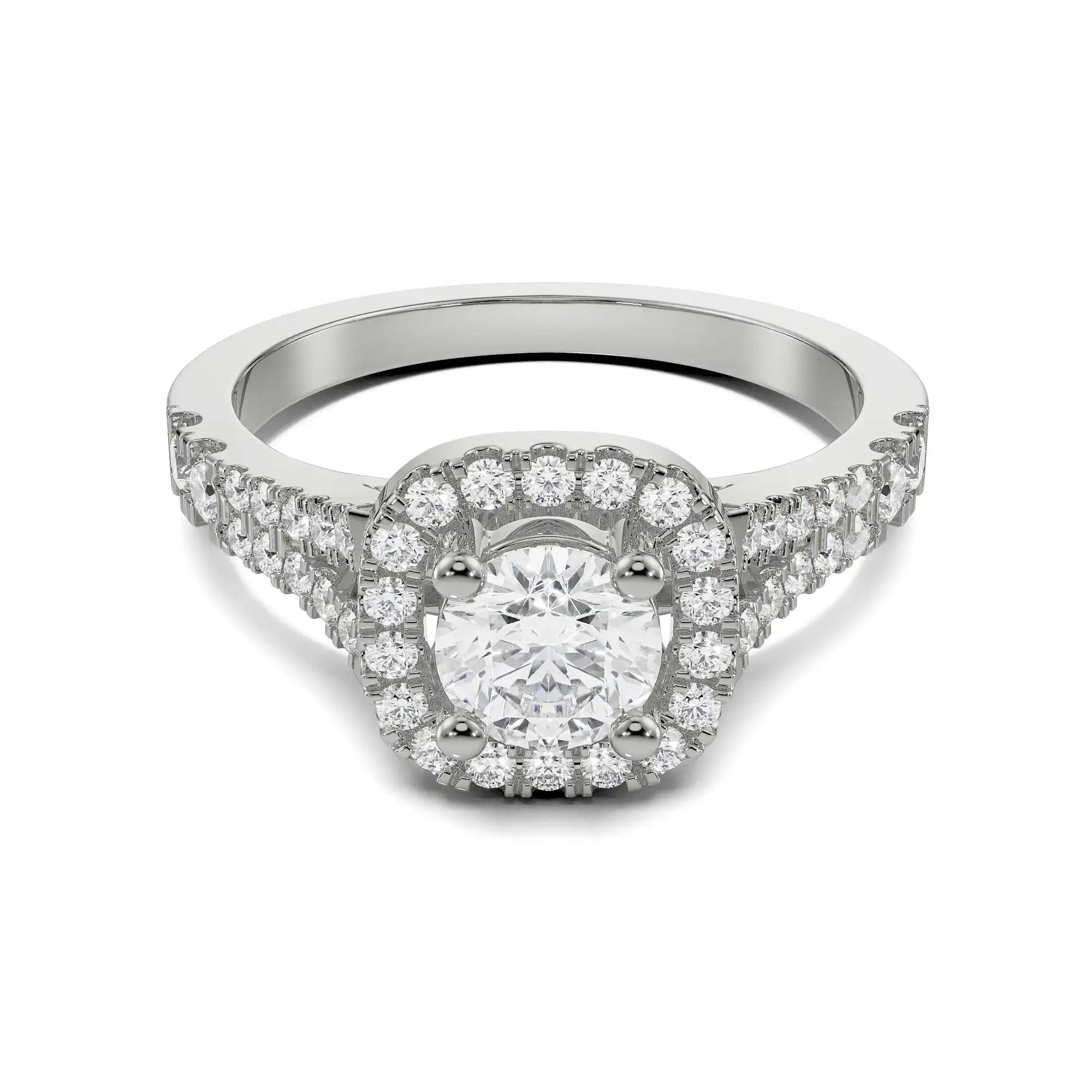 Davina Diamond Ring Front View in 9KT