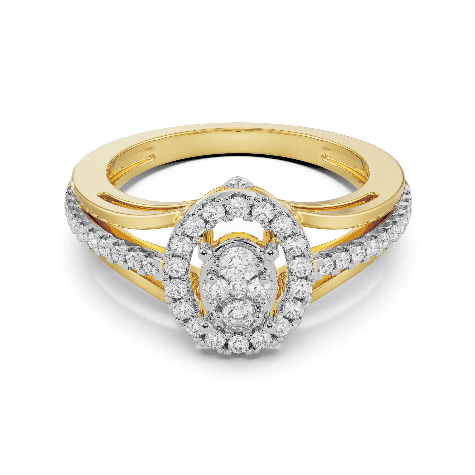 Alina Cluster Glimmery Ring Front View