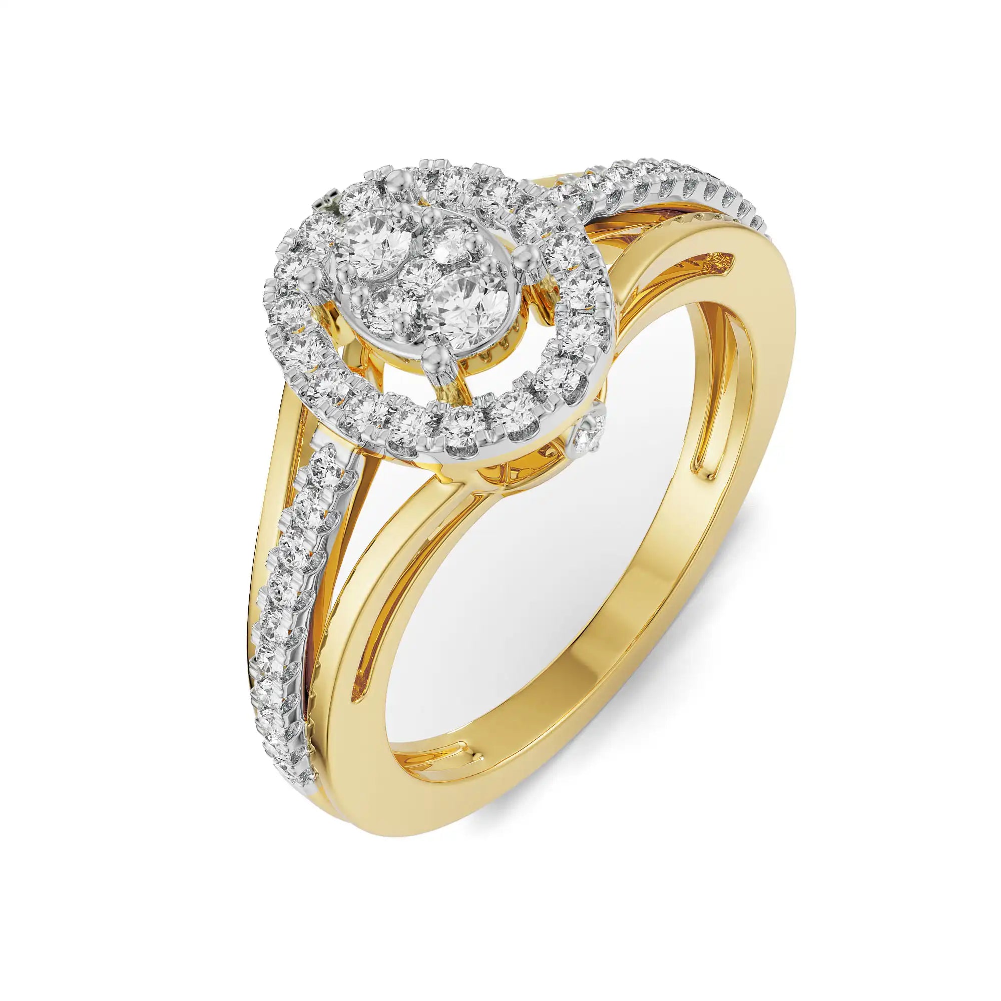 Alina Cluster Glimmery Ring Top View