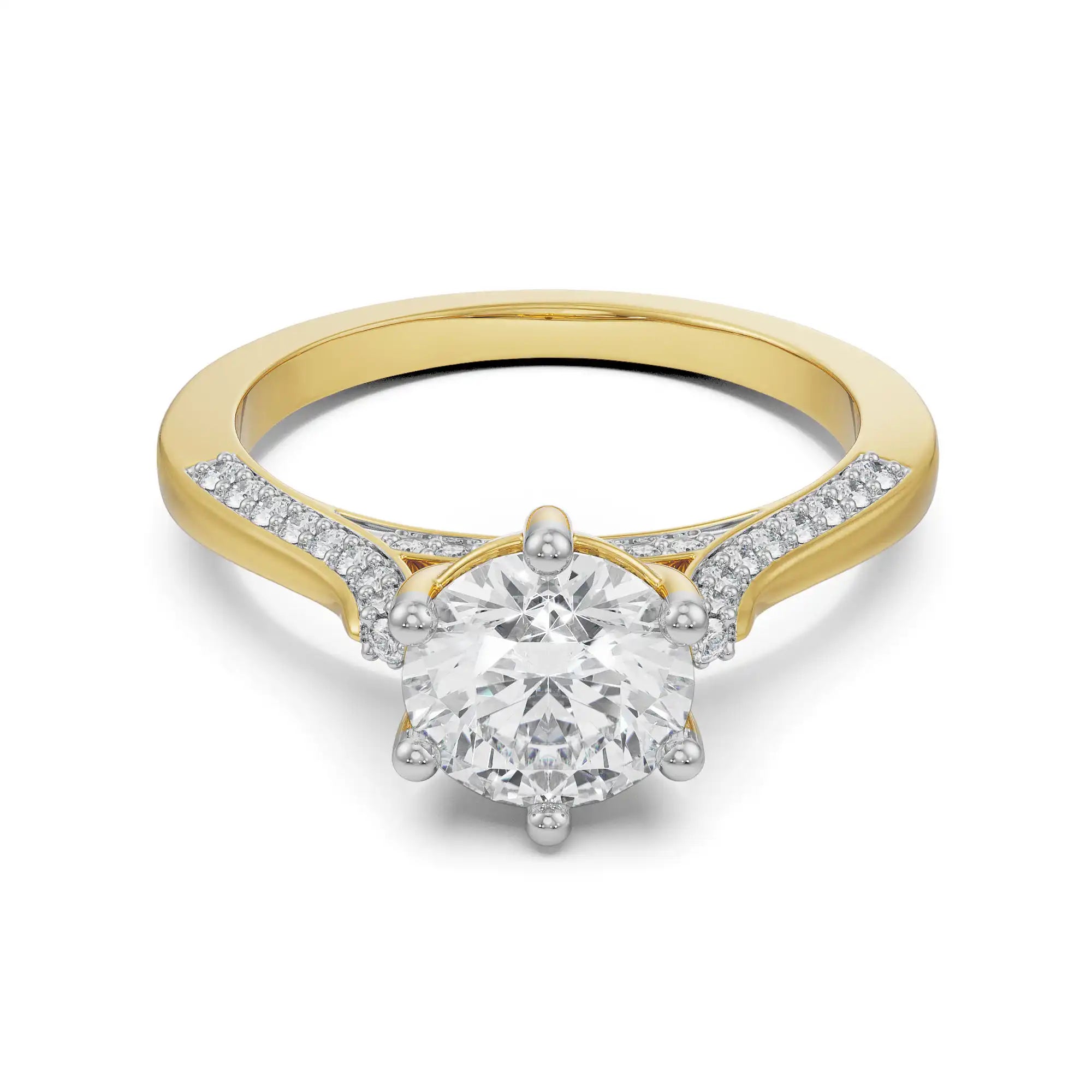 Sloane Round Halo Engagement Ring Front View