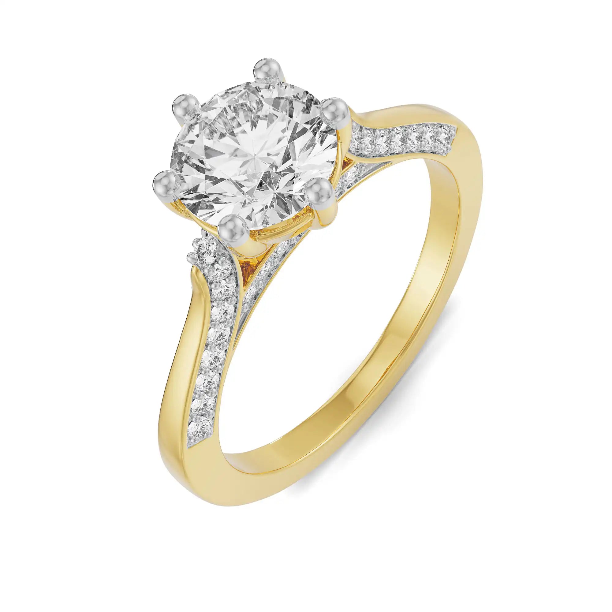 Sloane Round Halo Engagement Ring Top View