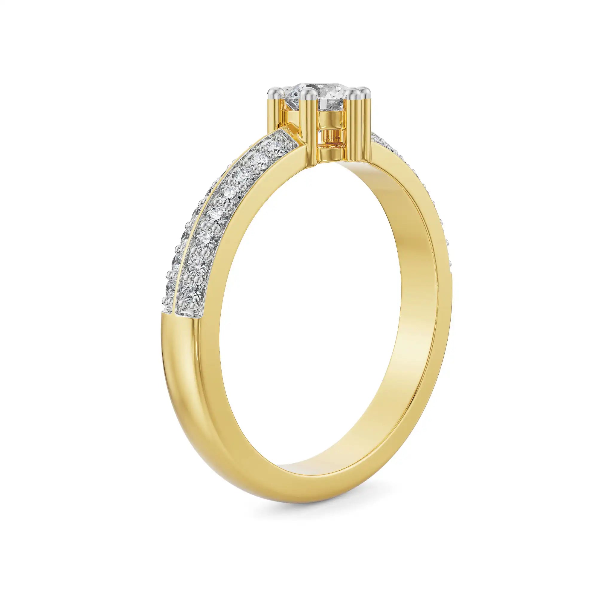 Blakely Solitaire Diamond Band Side View