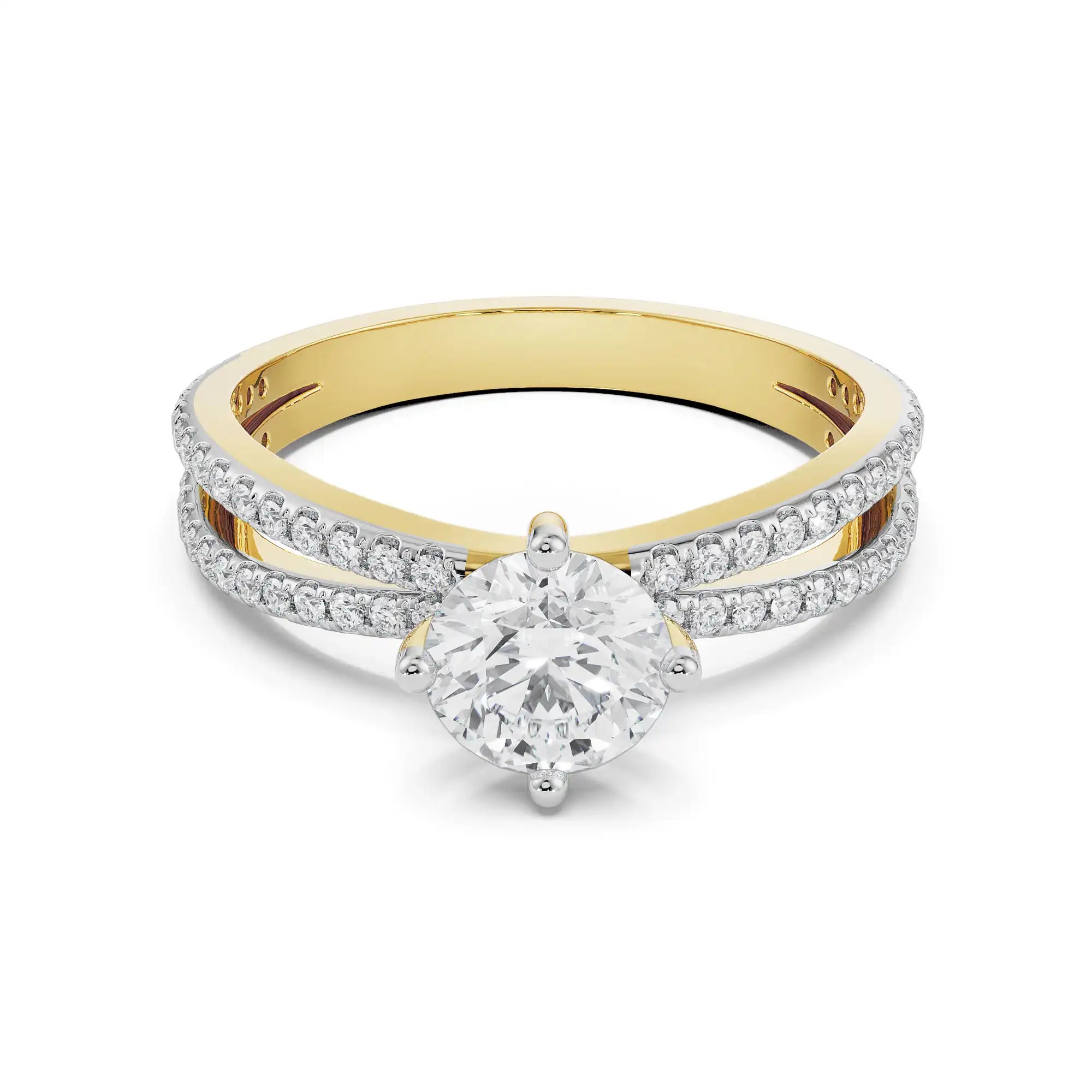 Finley Solitaire Engagement Ring Front View in 9KT