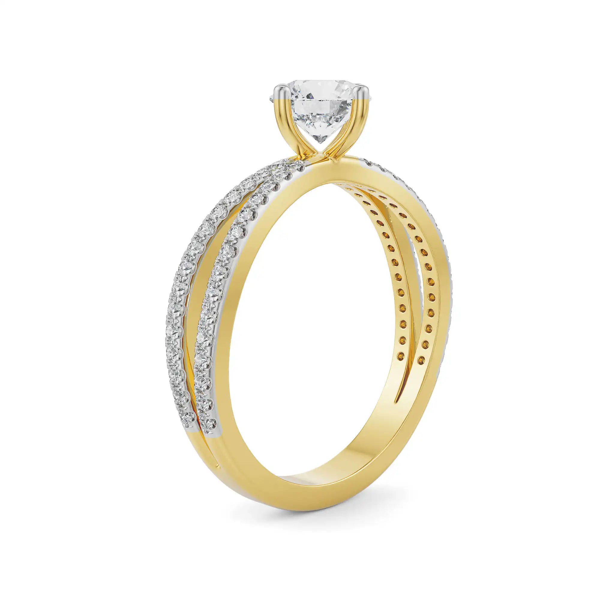 Finley Solitaire Engagement Ring Side View