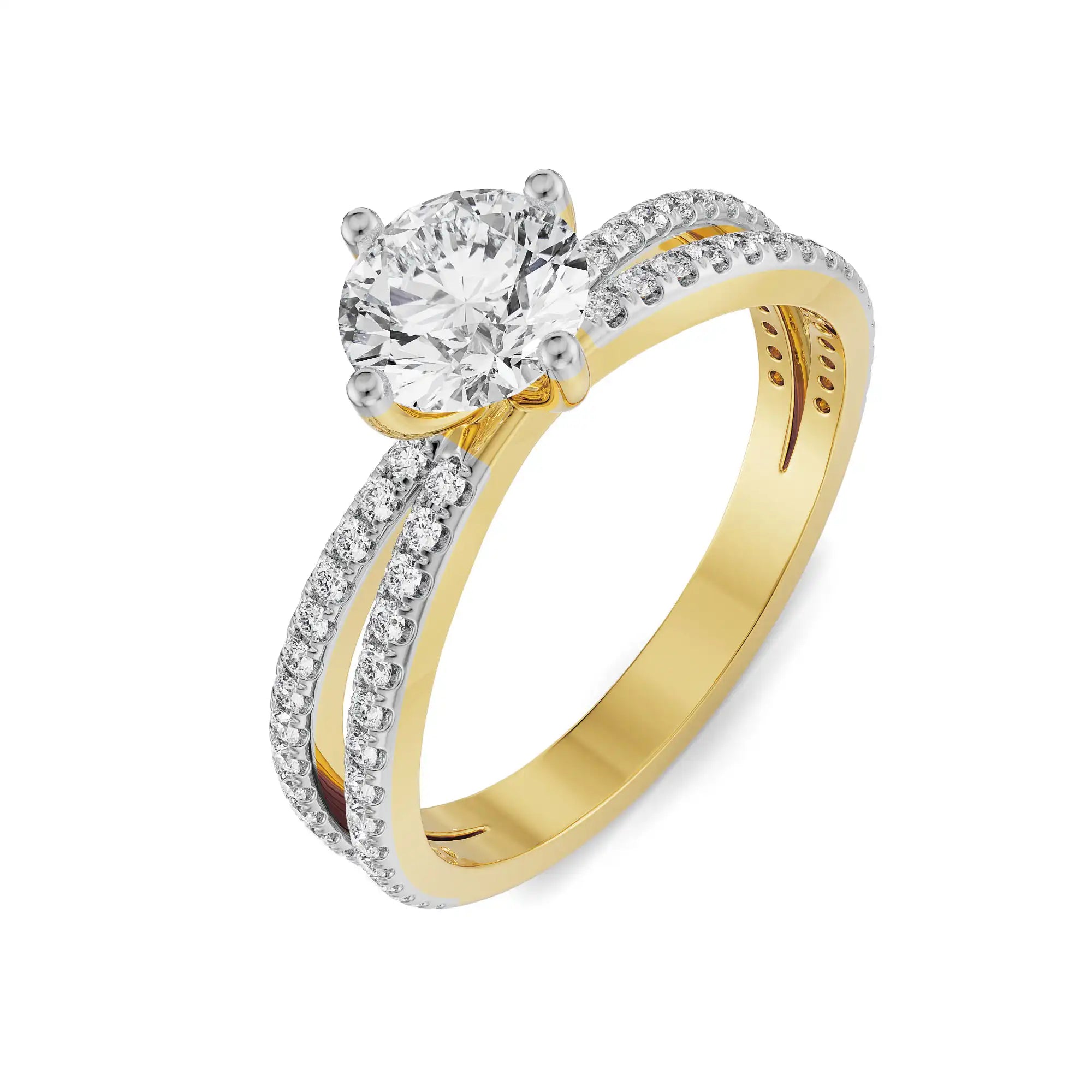 Finley Solitaire Engagement Ring Top View