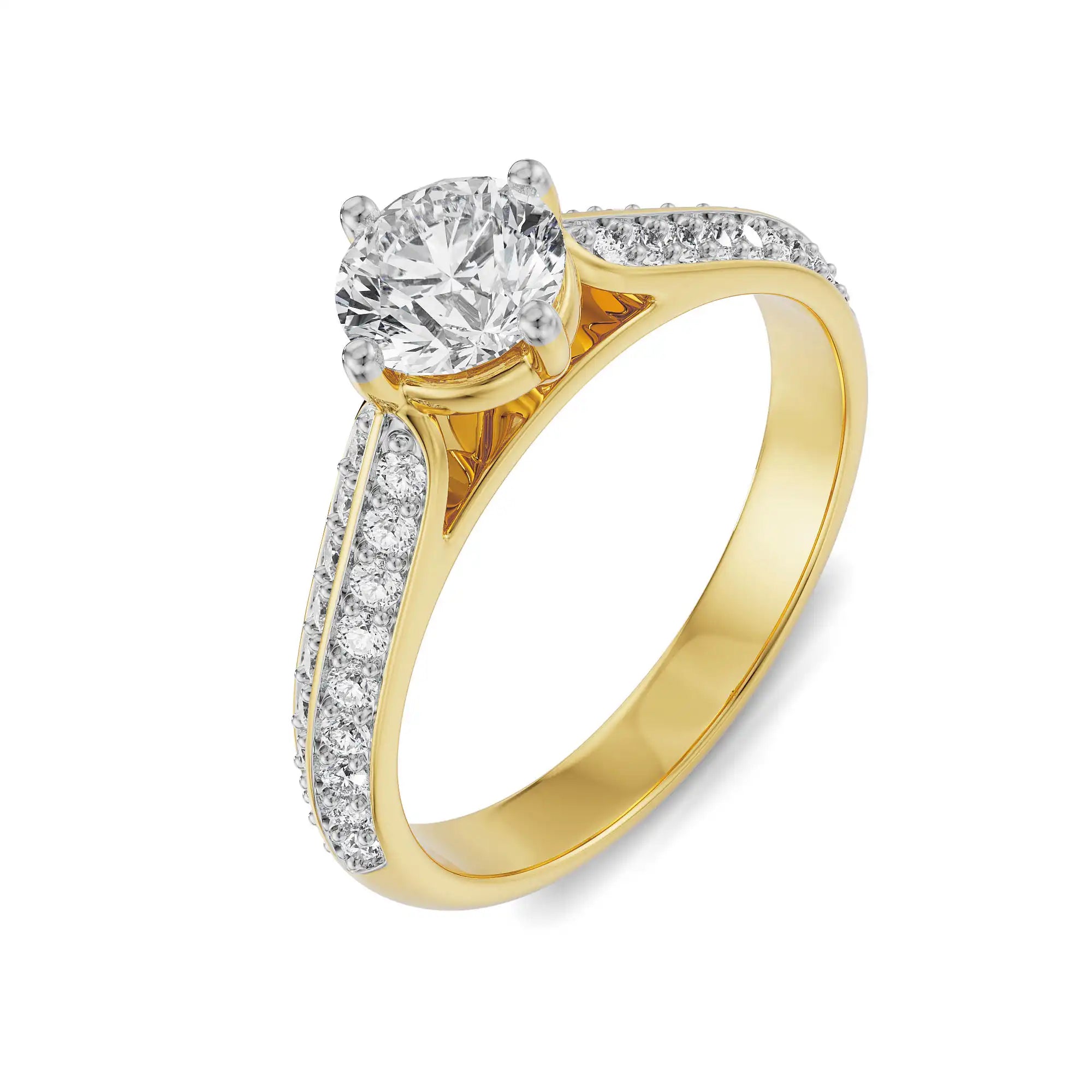 Milani Timeless Solitaire Ring Top View