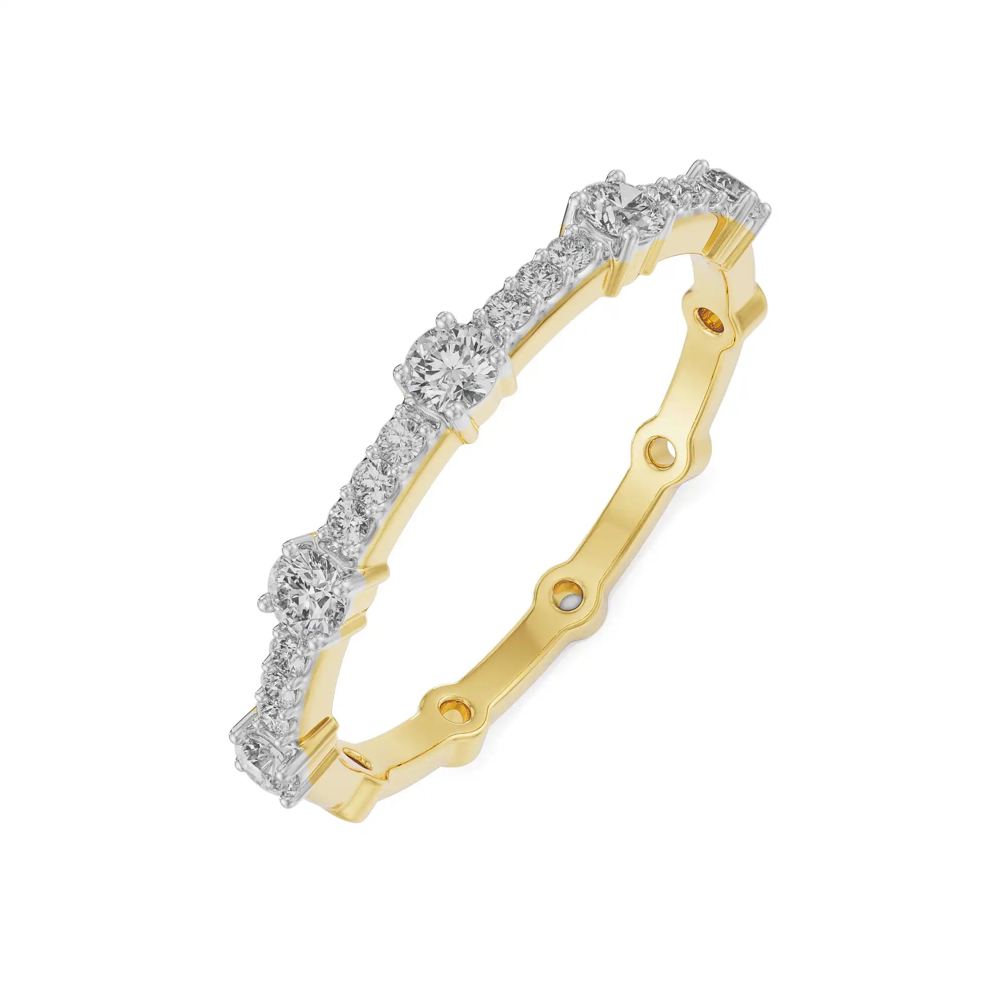 Smoky Sparkling Diamond Band Top View