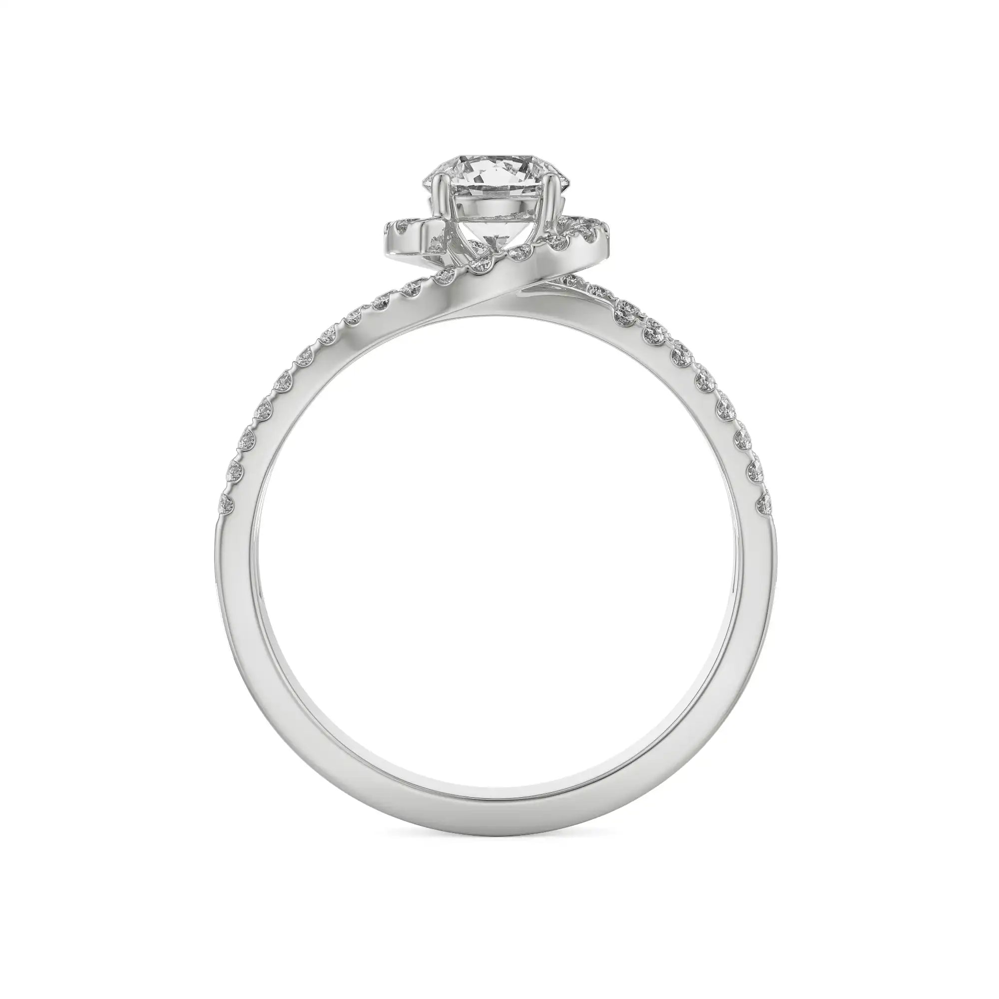Twisted Engagement Ring Side View