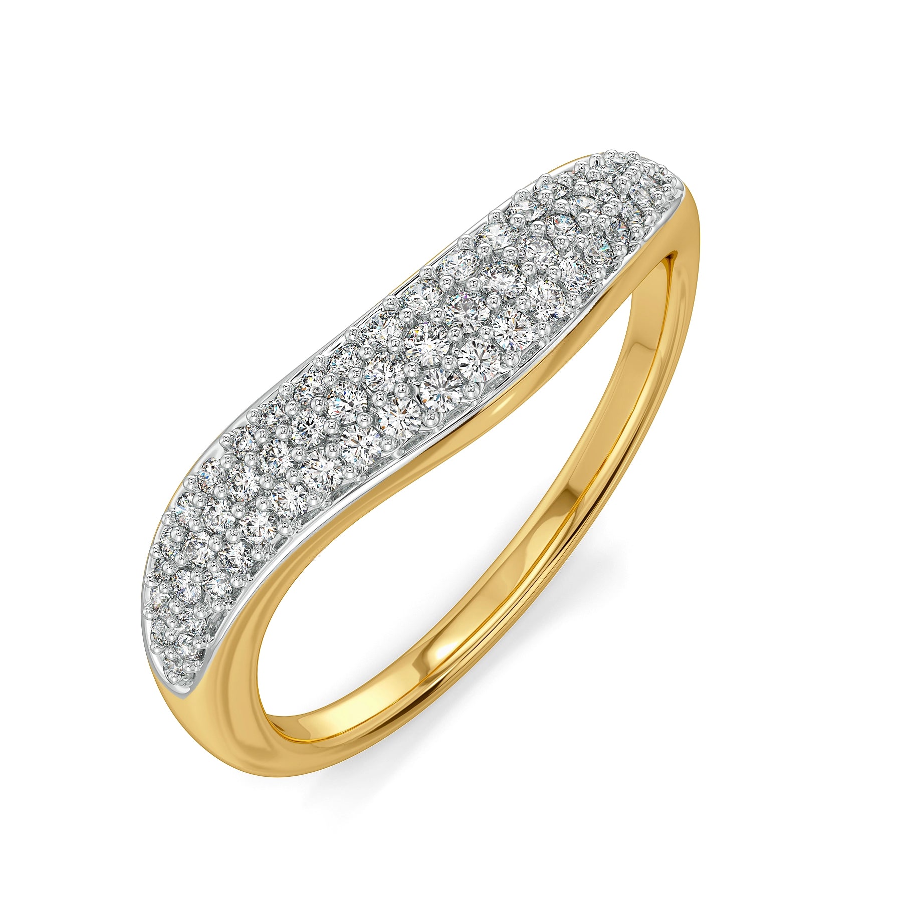 Shezia Lab Grown Diamond Band - top view