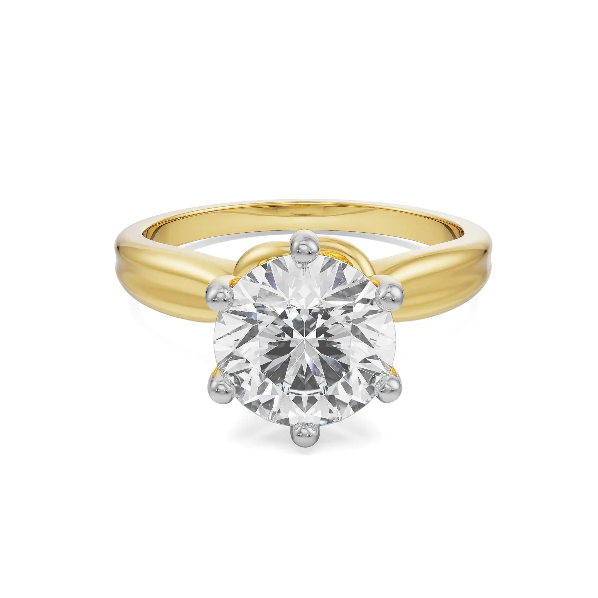 1 CT Knot Solitaire Diamond Ring Front View