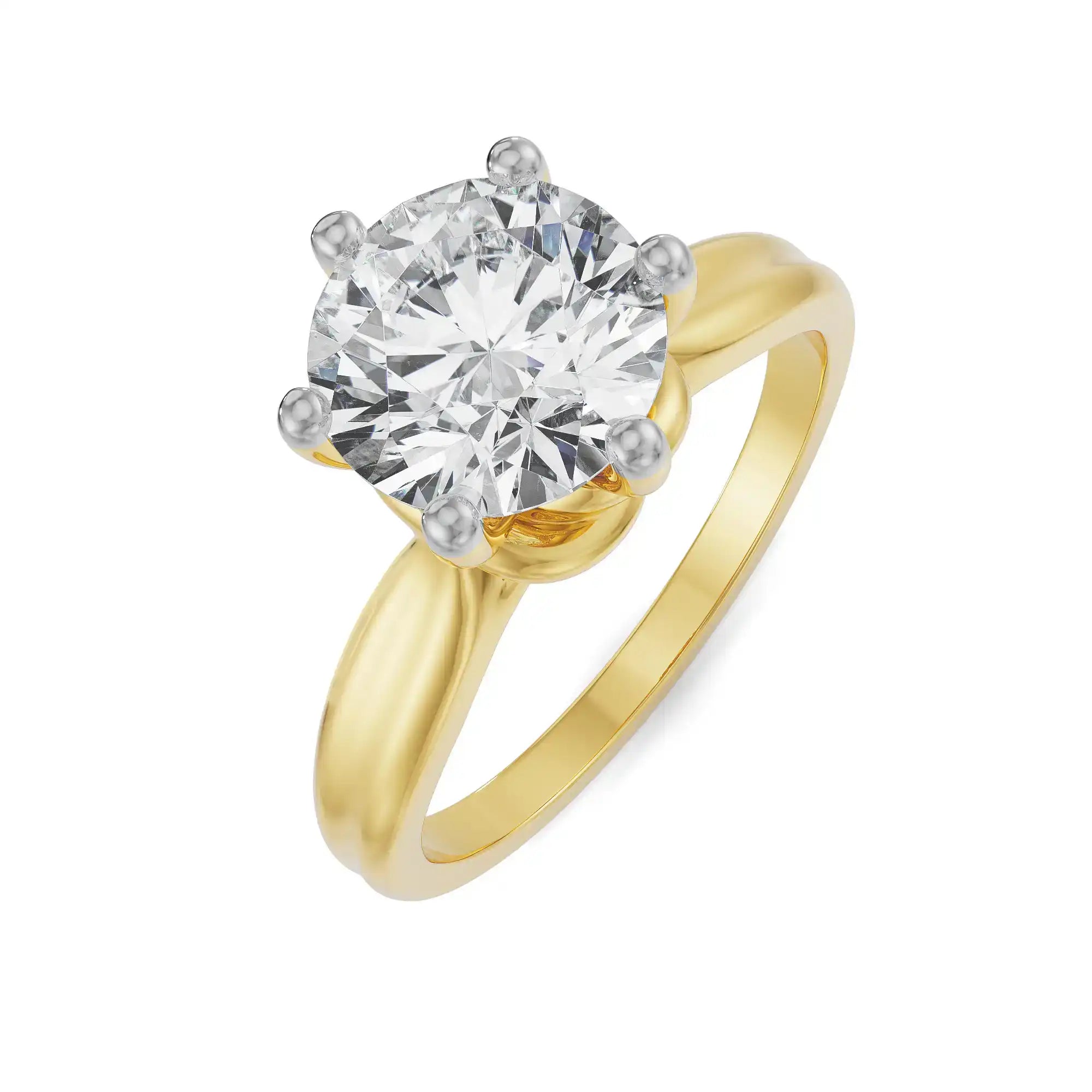 1 CT Knot Solitaire Diamond Ring Top View