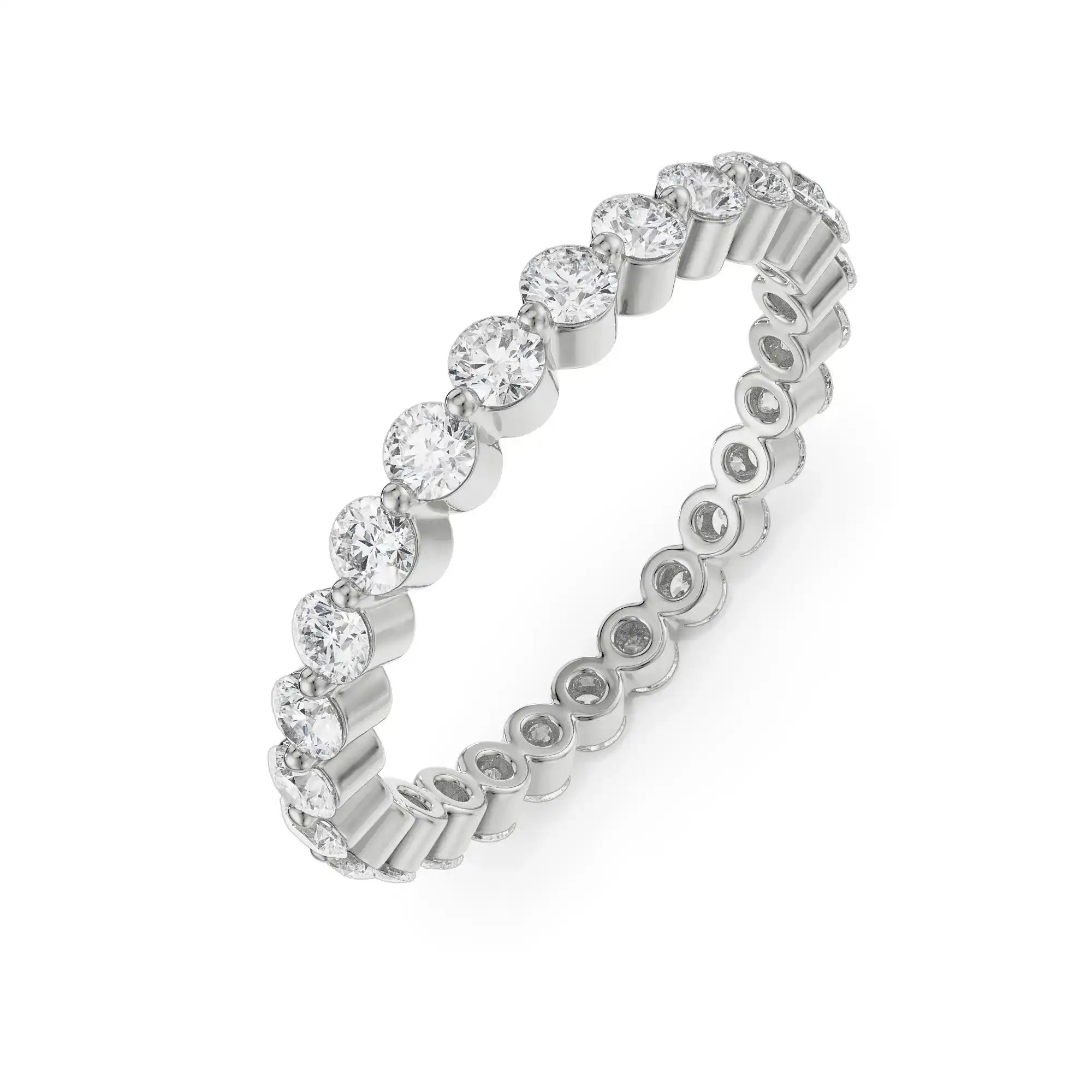 Eternity Stackable Diamond Band Top View