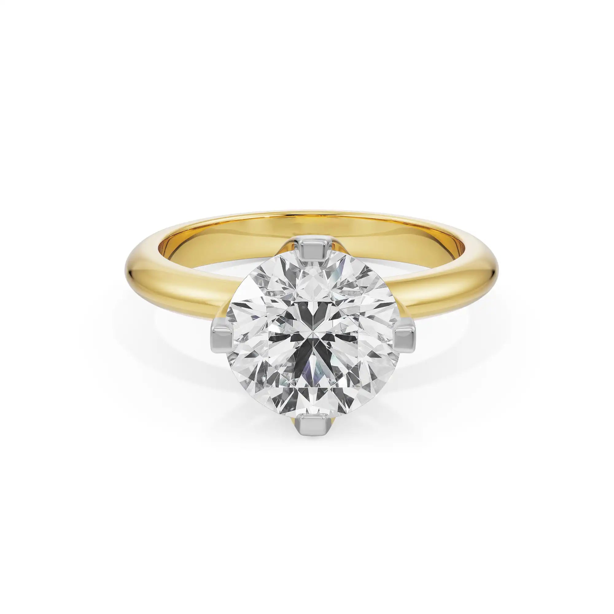1.5 CT Classic Solitaire Ring Front View in 9KT